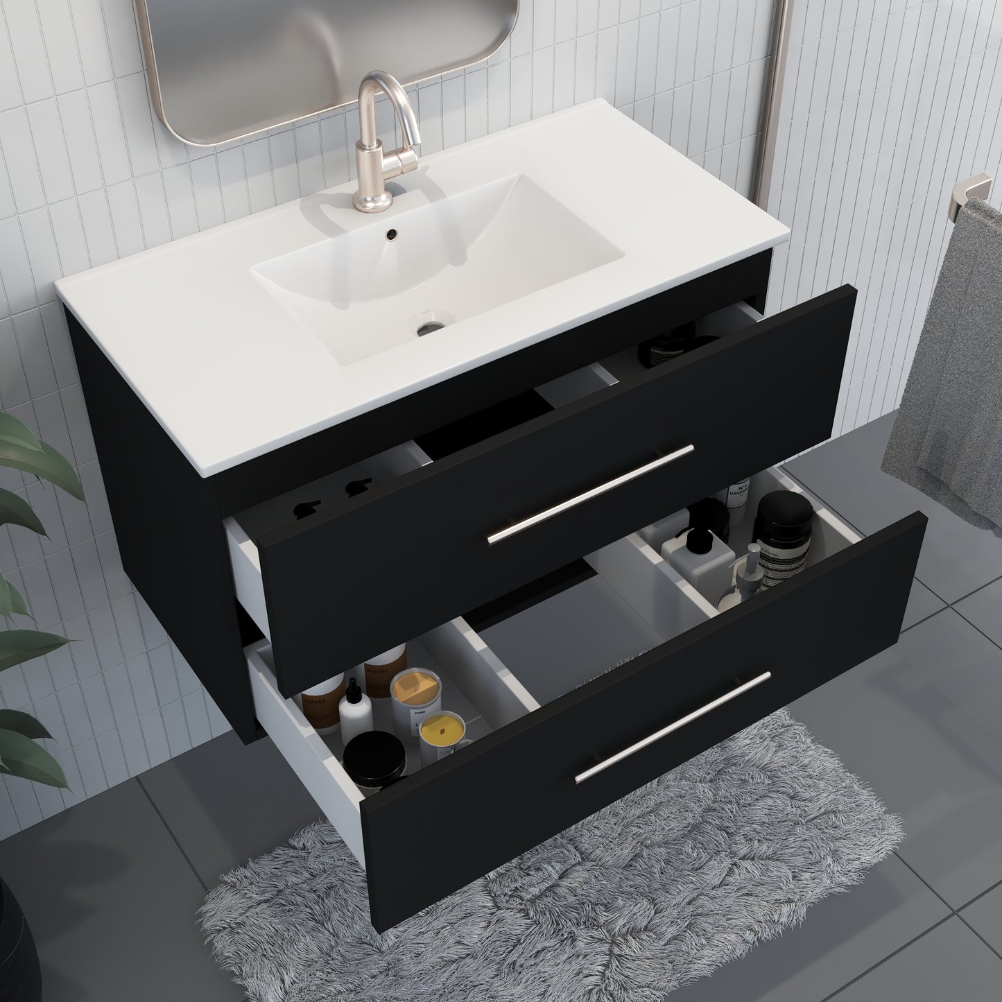 Napa 32" Bathroom Vanity with integrated counter top