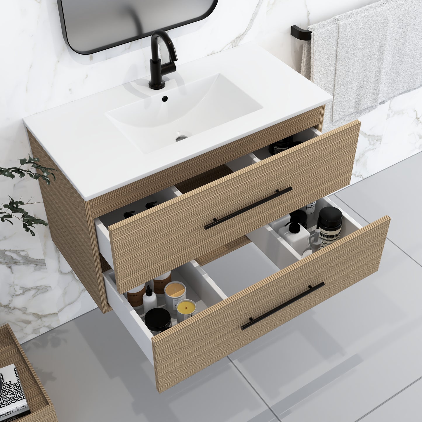 Napa 32" Bathroom Vanity with integrated counter top