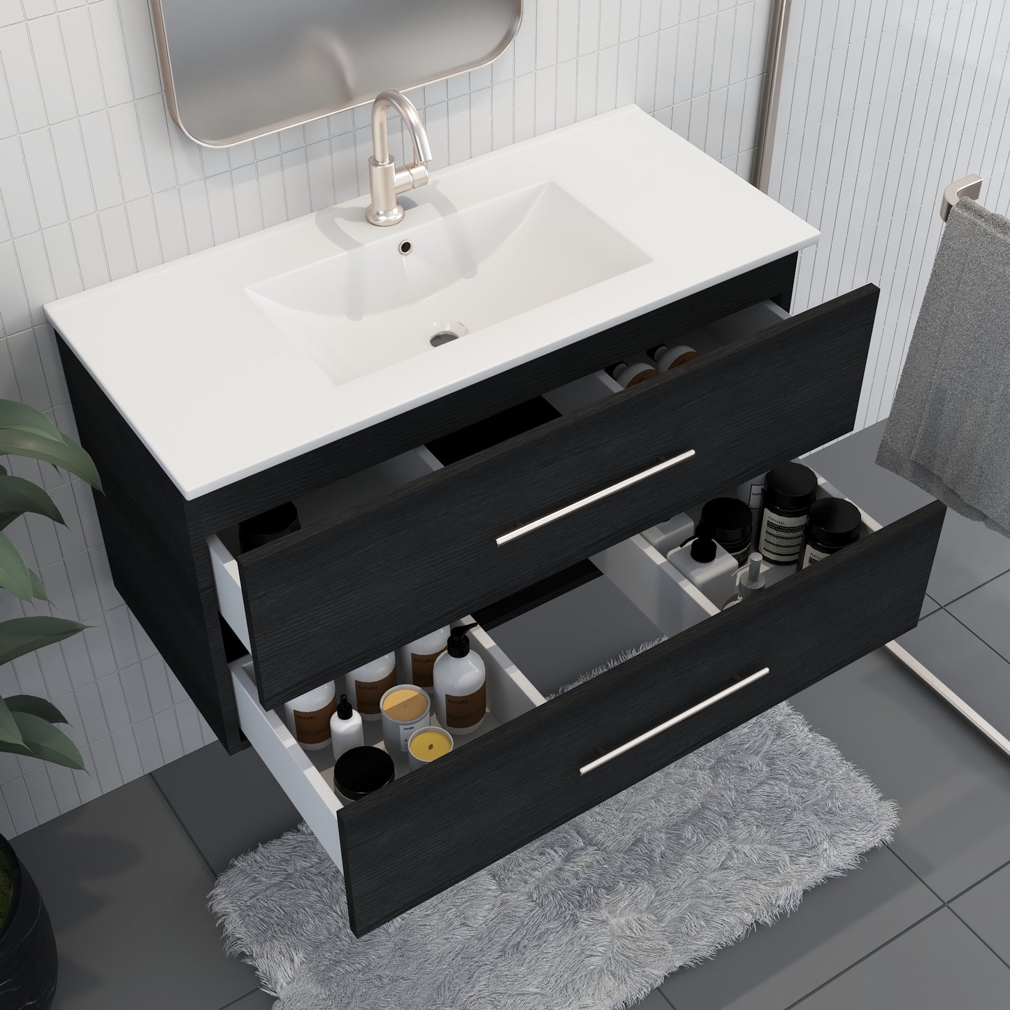 Napa 36" Bathroom Vanity with integrated counter top