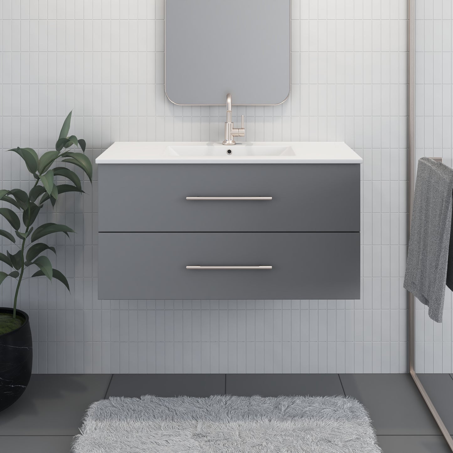 Napa 36" Bathroom Vanity with integrated counter top