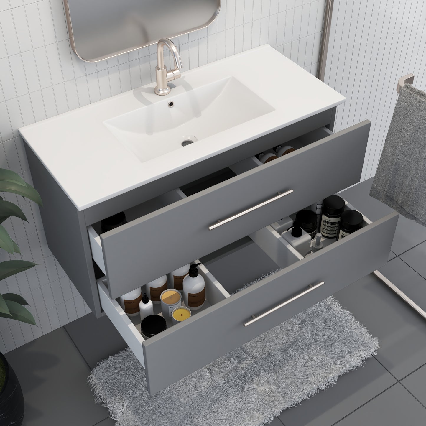 Napa 36" Bathroom Vanity with integrated counter top