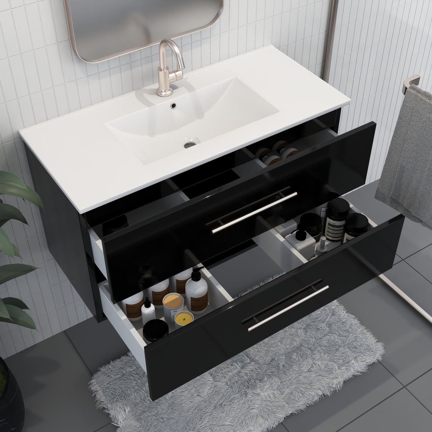 Napa 36" Bathroom Vanity with integrated counter top