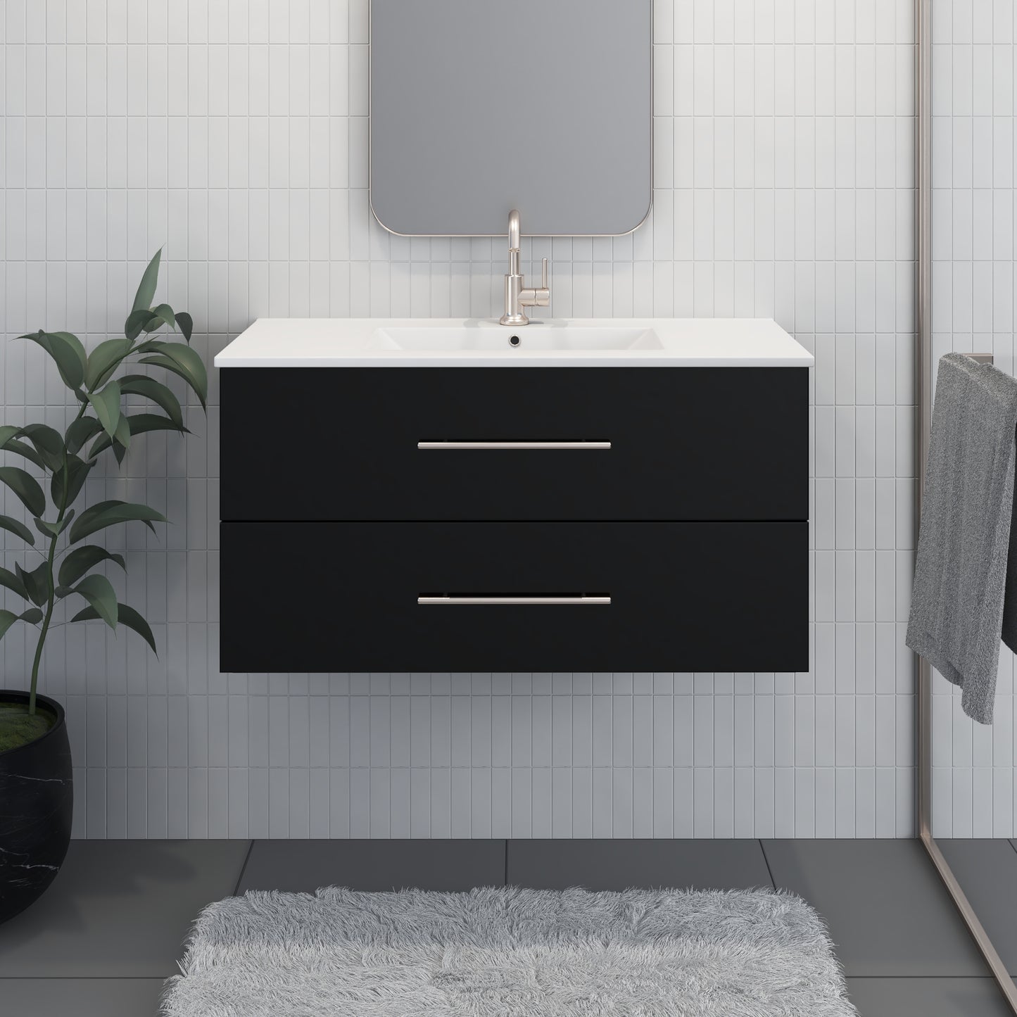 Napa 36" Bathroom Vanity with integrated counter top