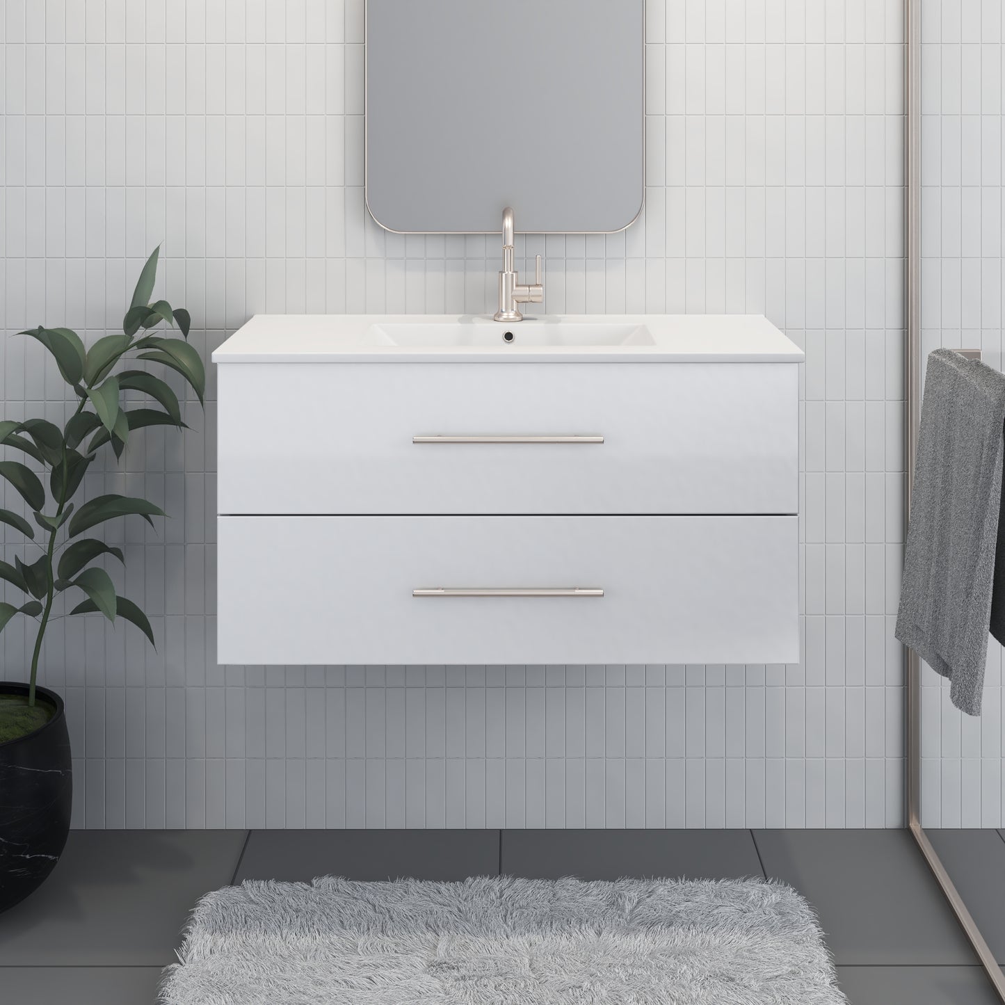 Napa 36" Bathroom Vanity with integrated counter top