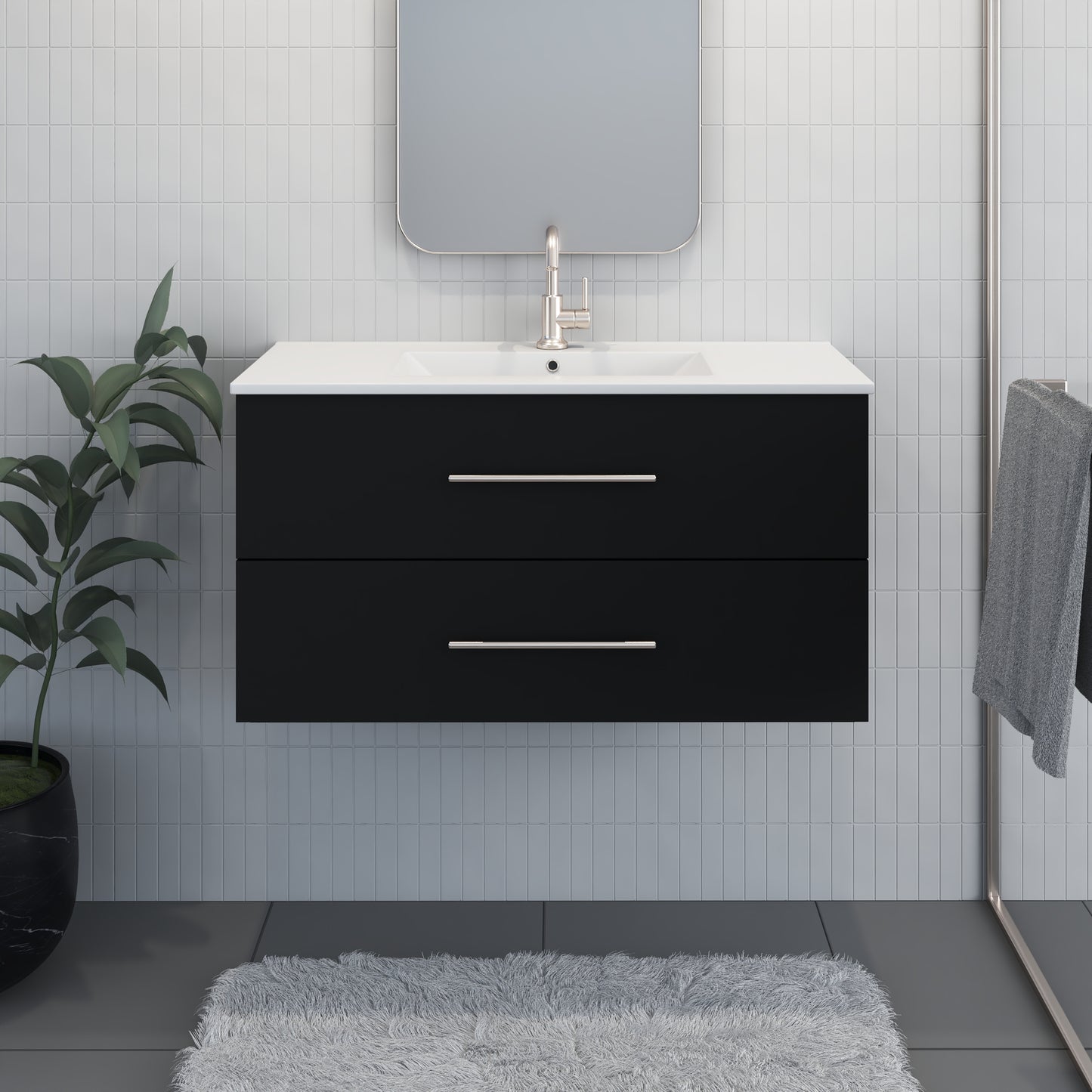 Napa 36" Bathroom Vanity with integrated counter top