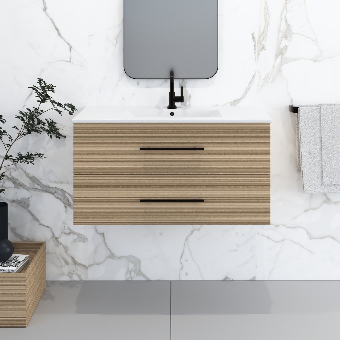 Napa 36" Bathroom Vanity with integrated counter top