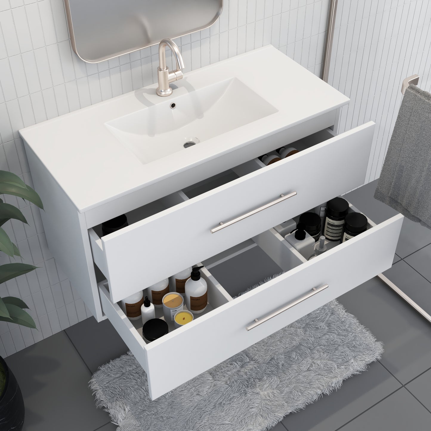 Napa 36" Bathroom Vanity with integrated counter top
