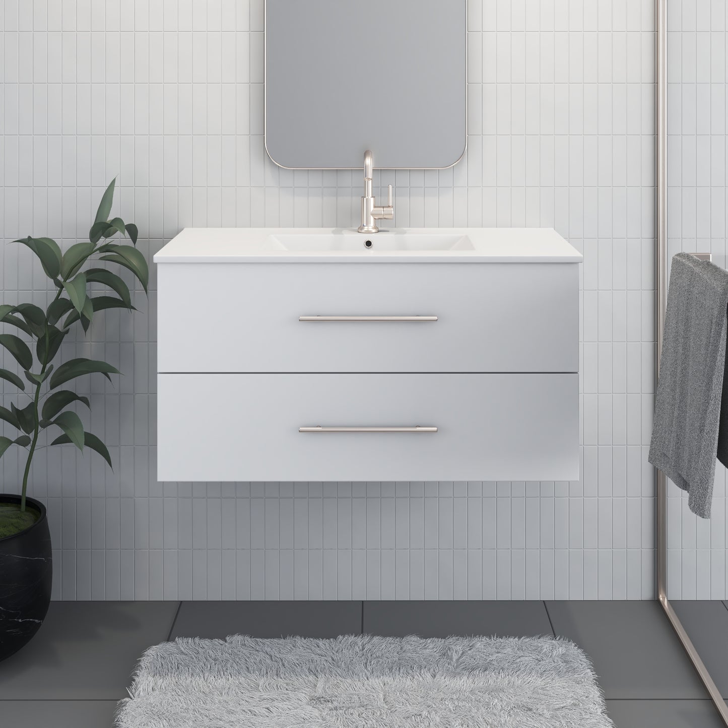 Napa 36" Bathroom Vanity with integrated counter top