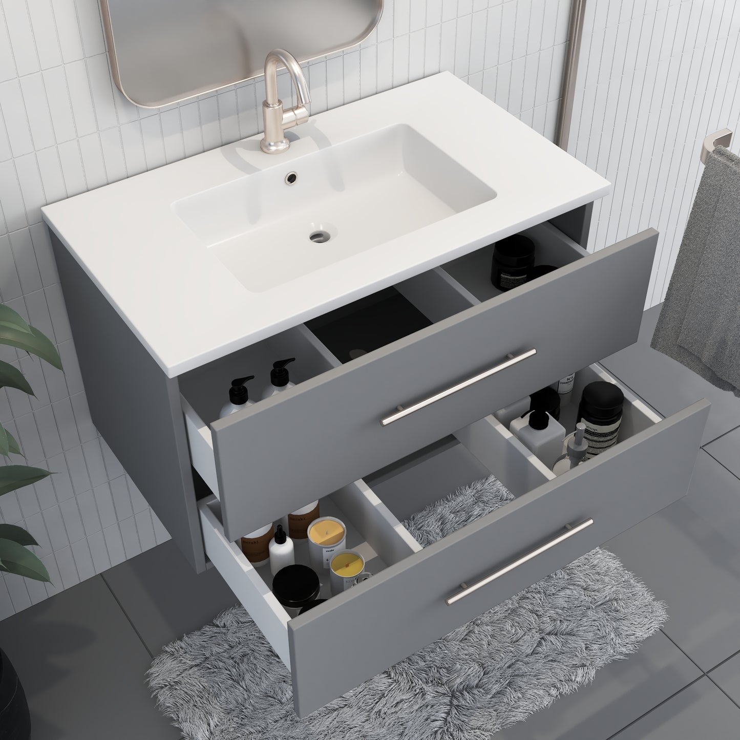 Napa 36" Bathroom Vanity with integrated counter top