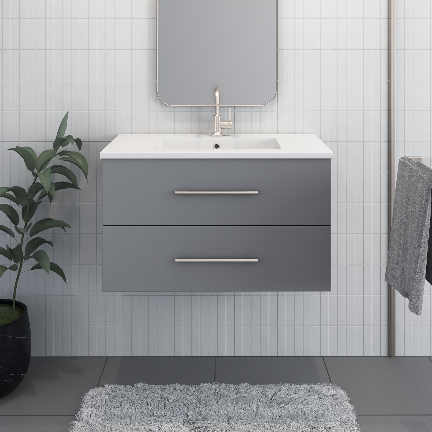Napa 36" Bathroom Vanity with integrated counter top