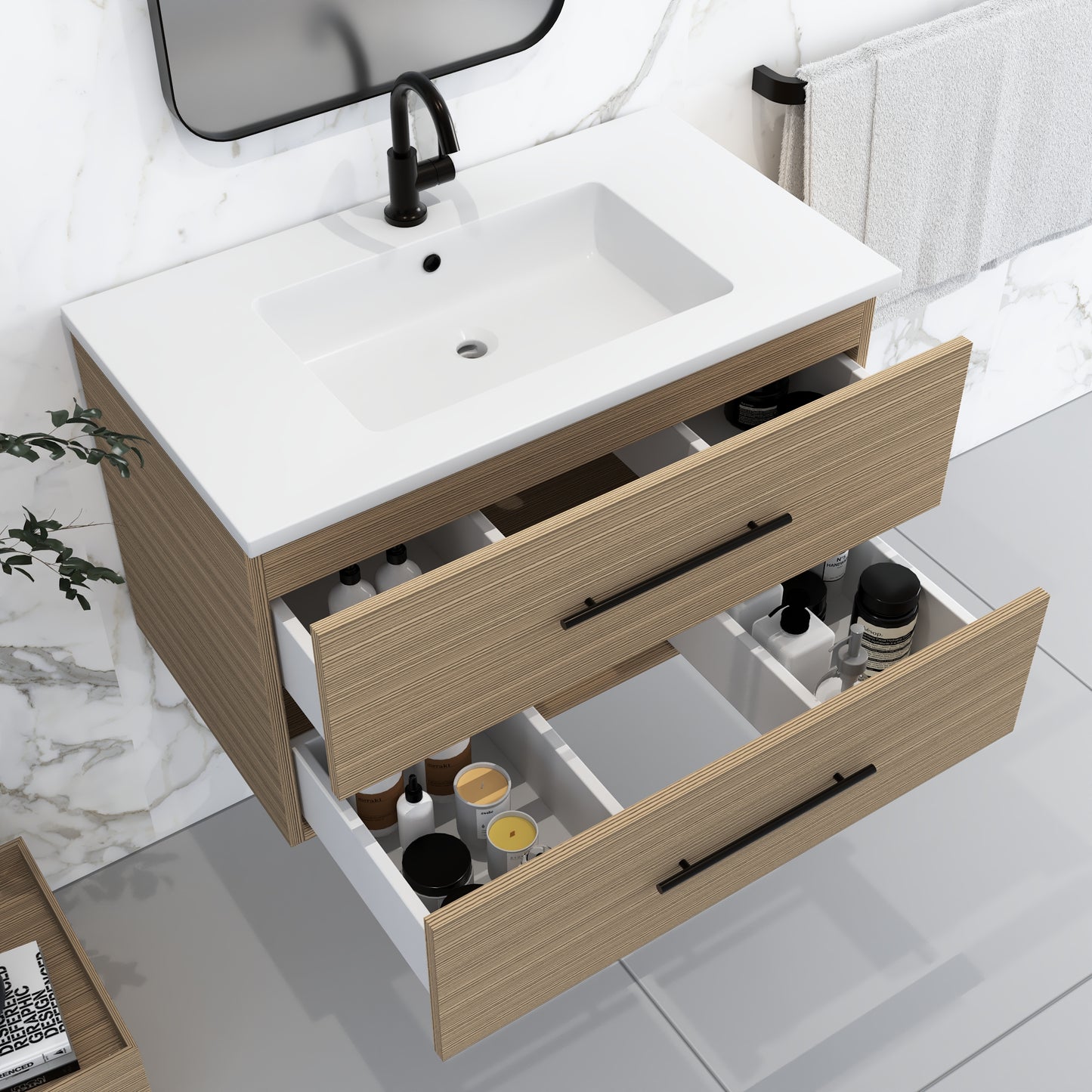Napa 36" Bathroom Vanity with integrated counter top