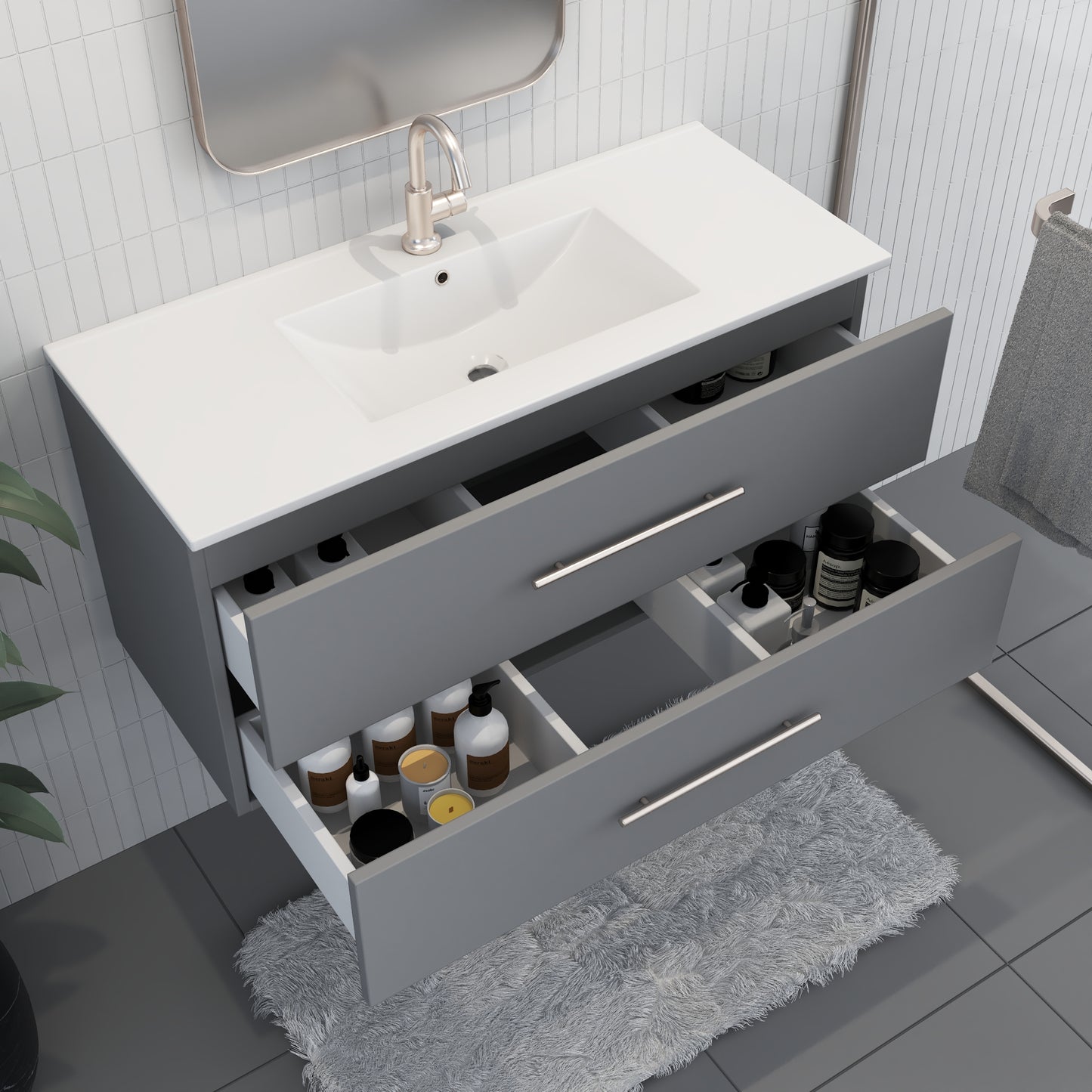 Napa 40" Bathroom Vanity with integrated counter top