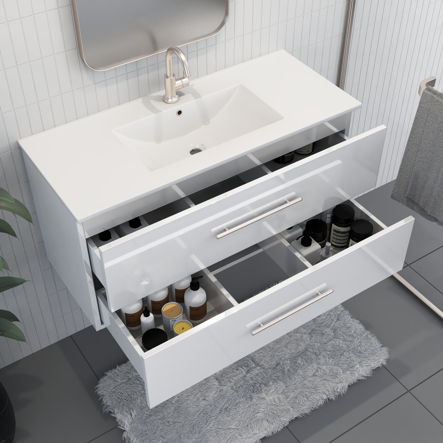 Napa 40" Bathroom Vanity with integrated counter top