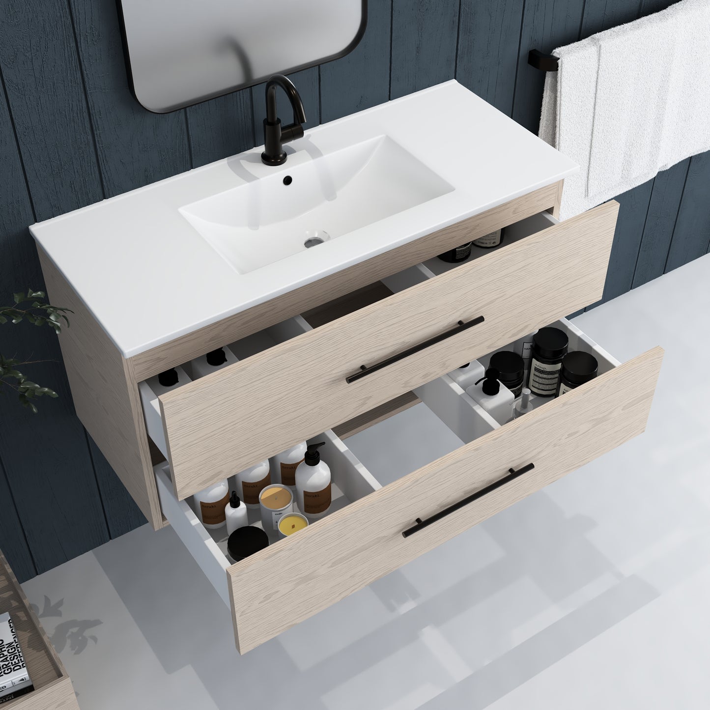 Napa 40" Bathroom Vanity with integrated counter top