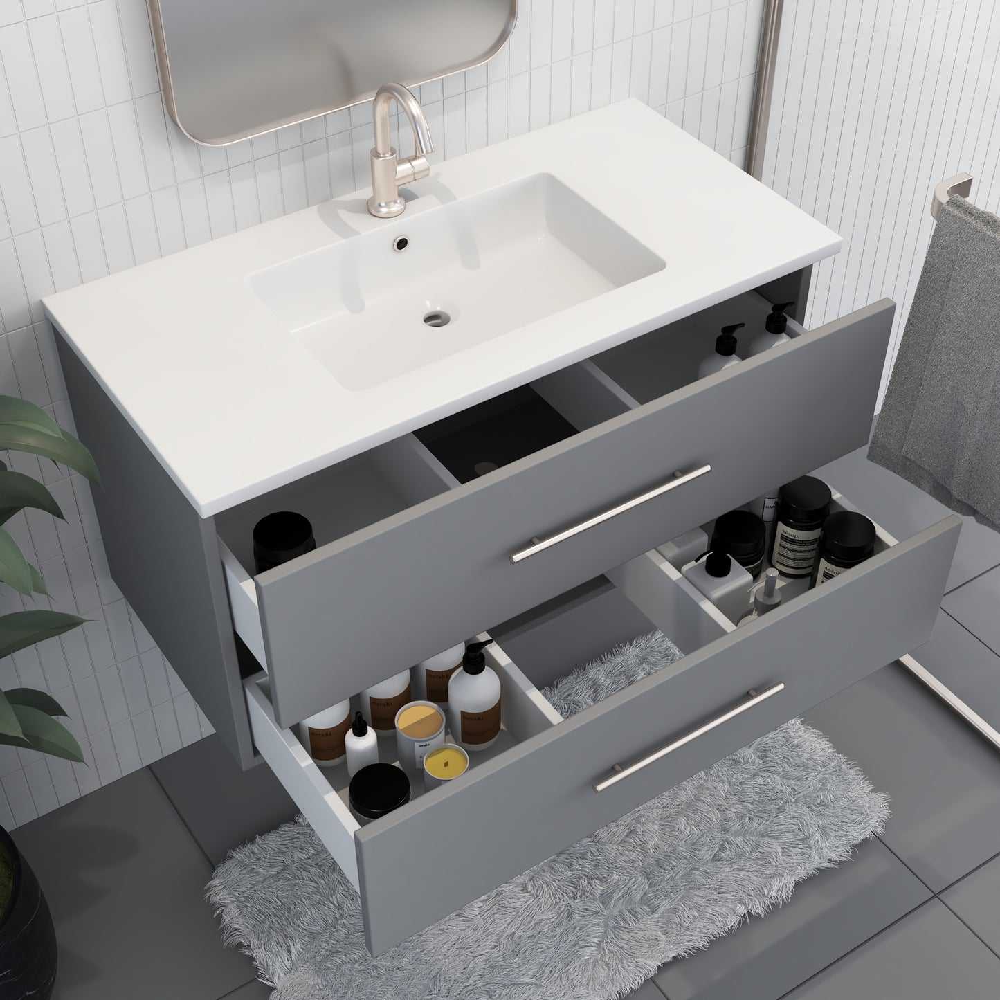 Napa 40" Bathroom Vanity with integrated counter top