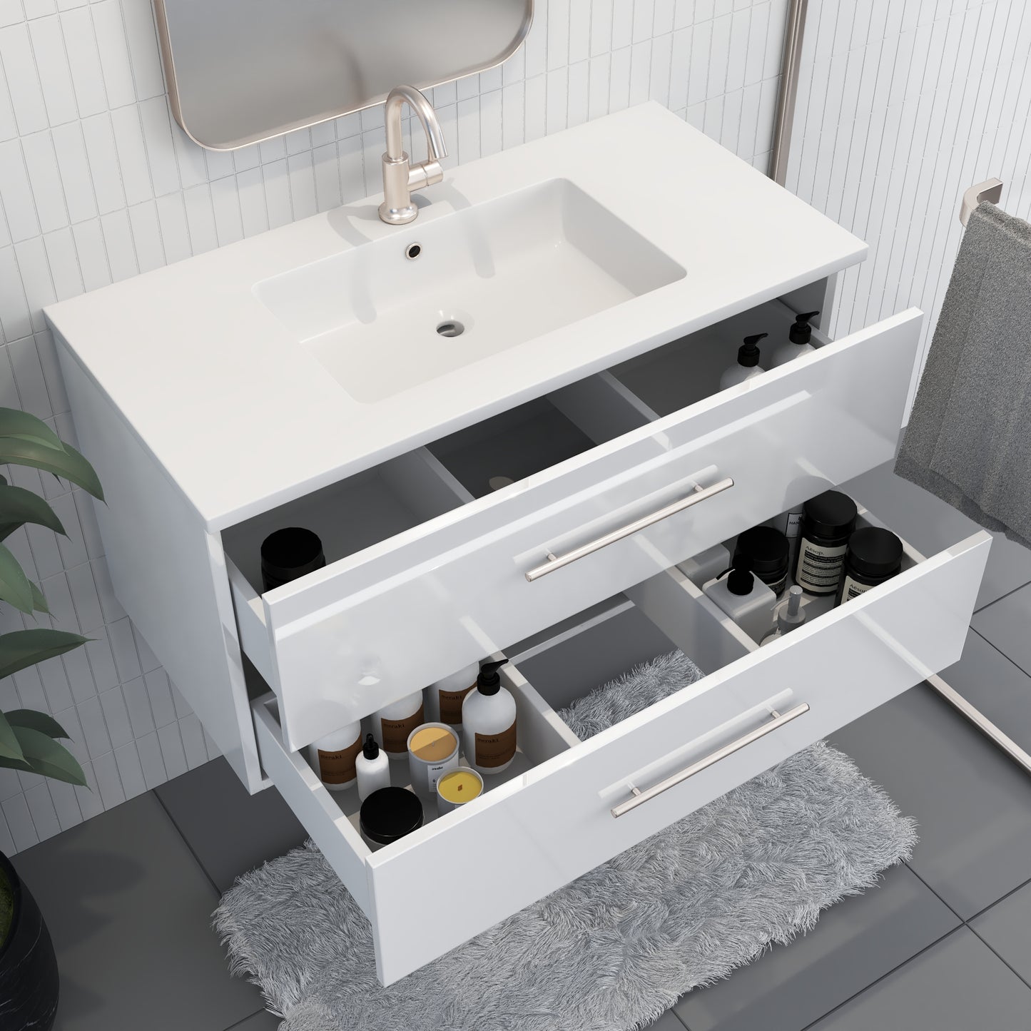 Napa 40" Bathroom Vanity with integrated counter top
