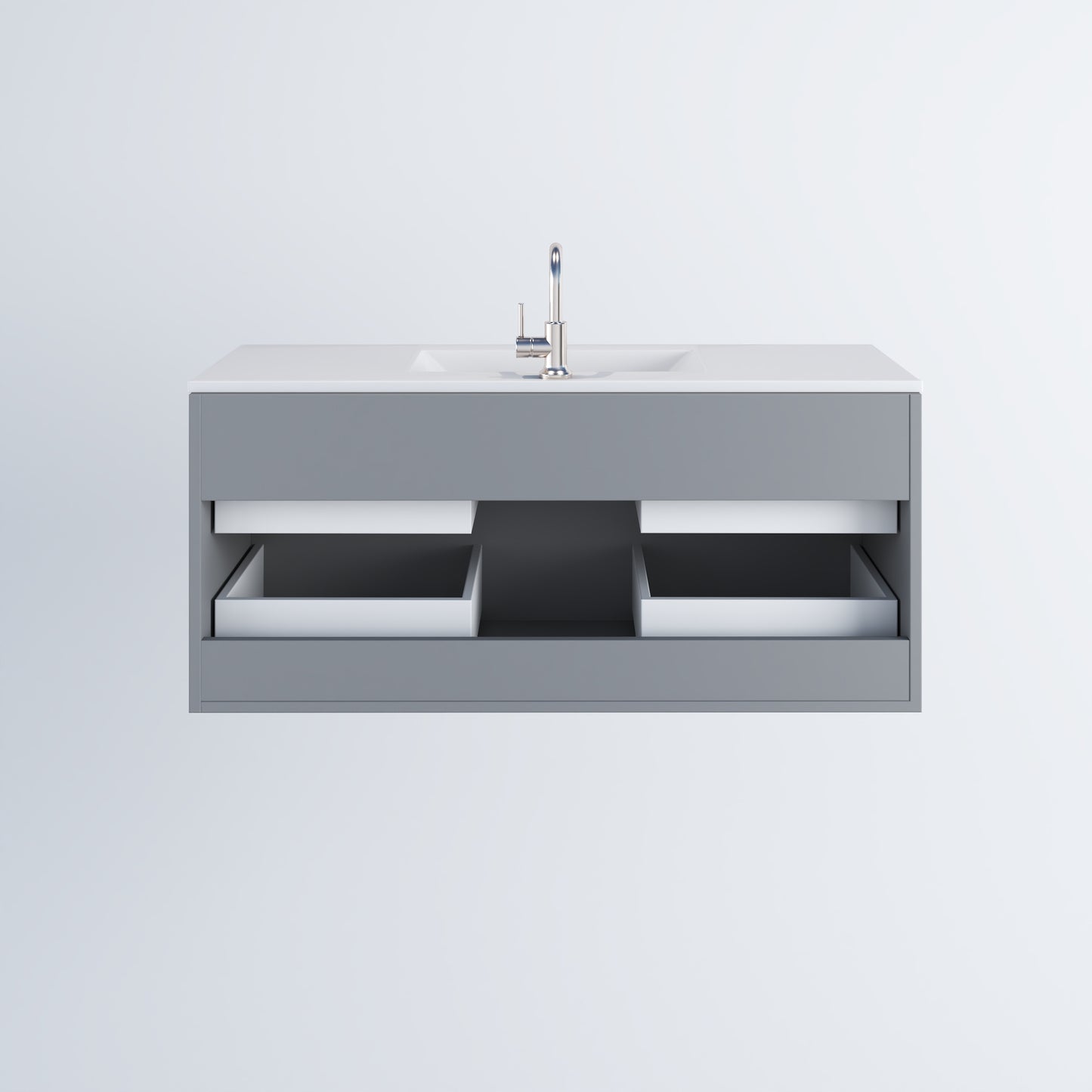 Napa 48" Bathroom Vanity with integrated counter top
