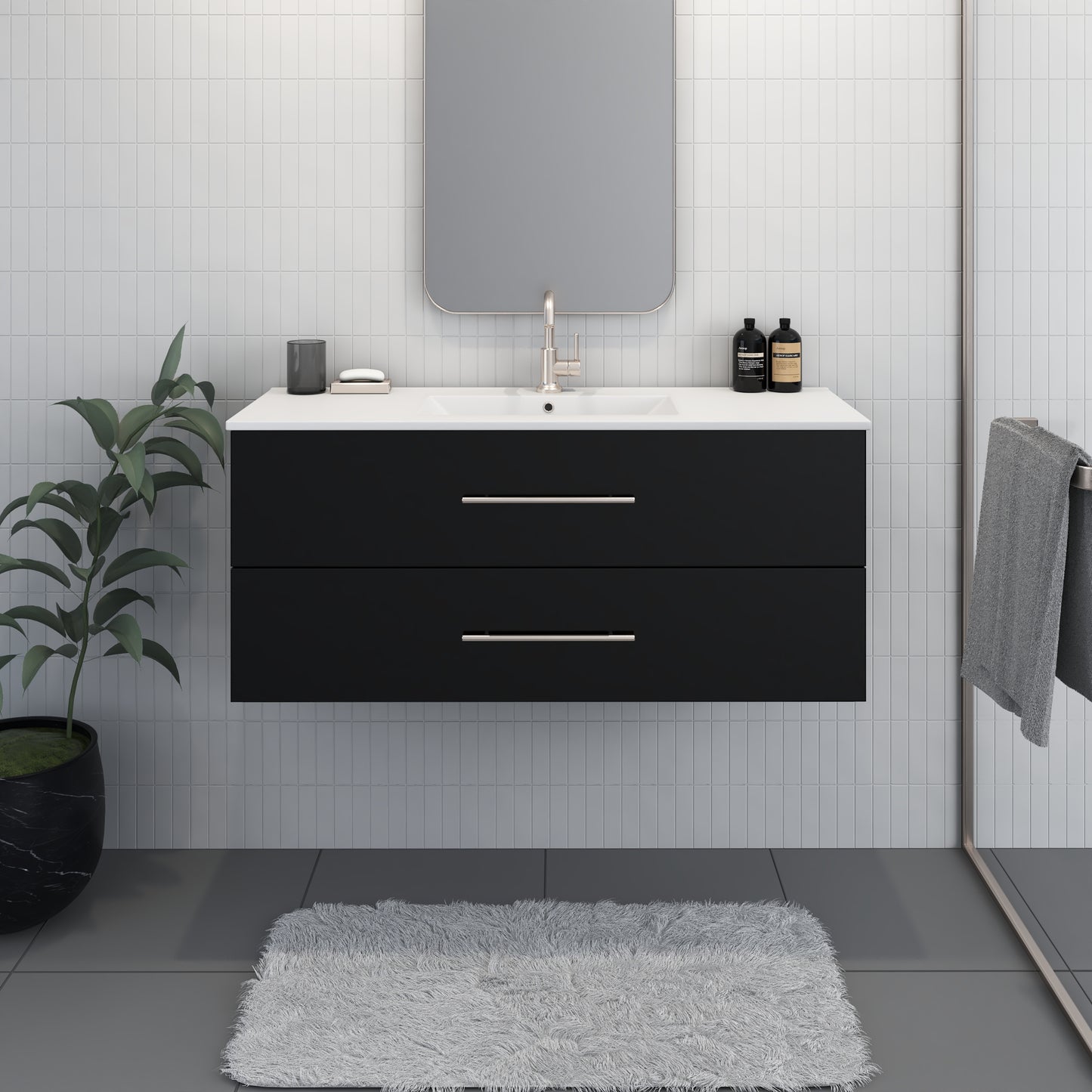 Napa 48" Bathroom Vanity with integrated counter top