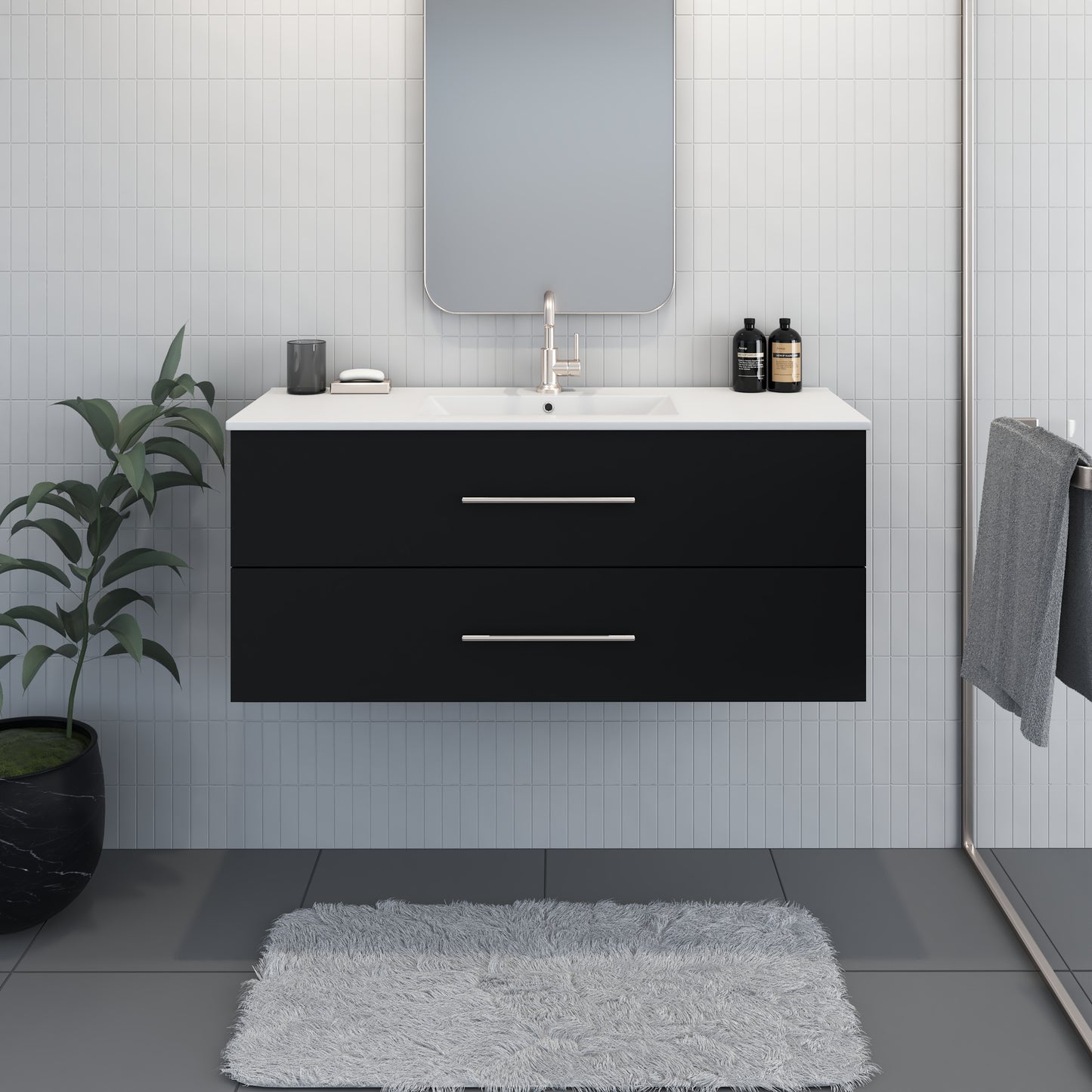 Napa 48" Bathroom Vanity with integrated counter top