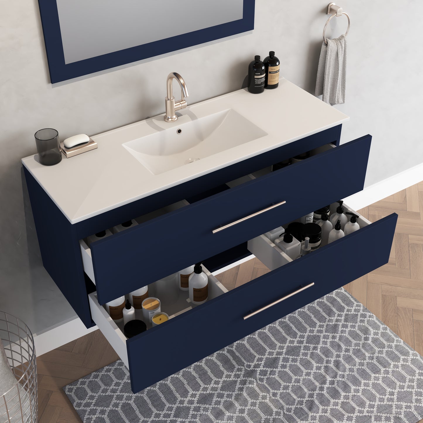 Napa 48" Bathroom Vanity with integrated counter top
