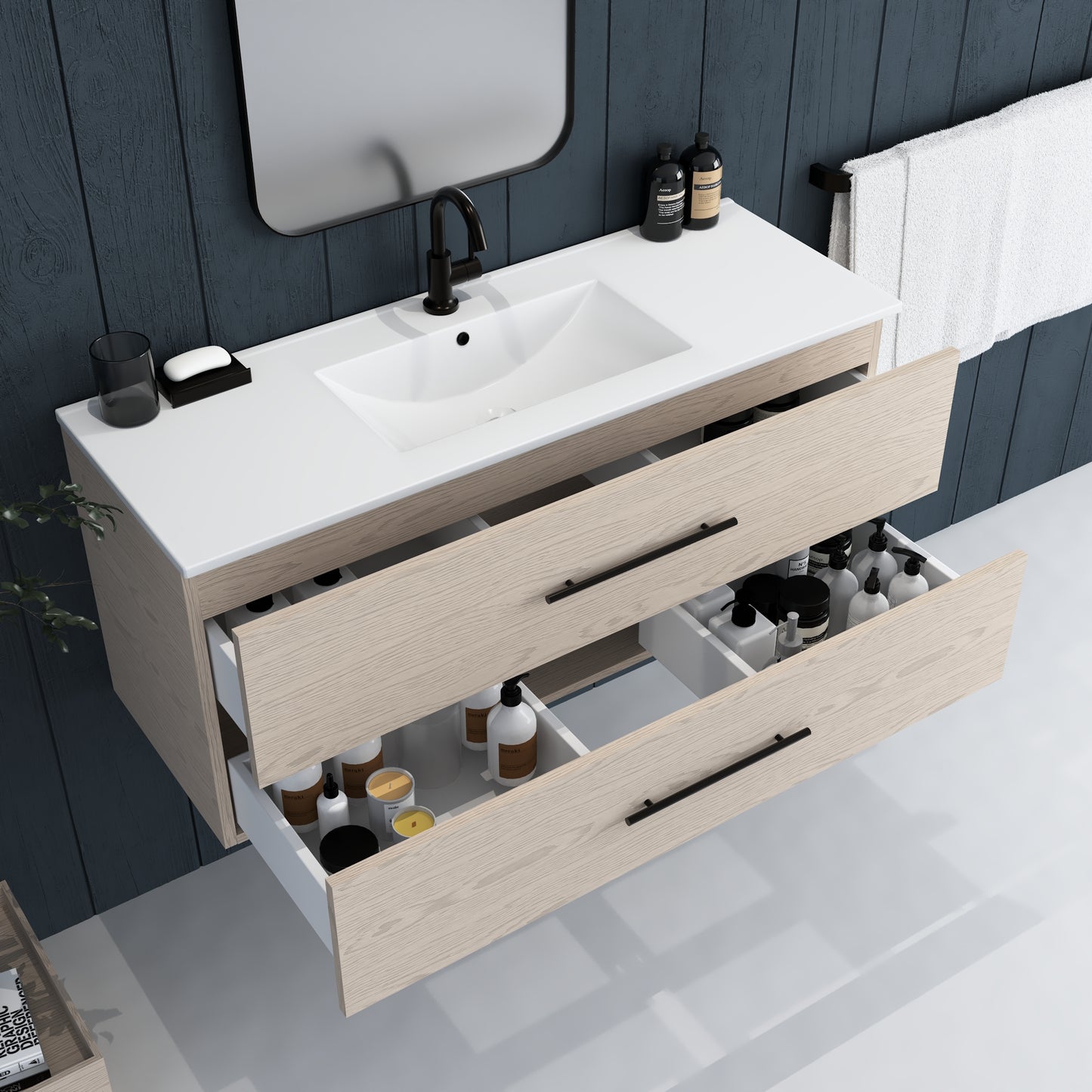 Napa 48" Bathroom Vanity with integrated counter top