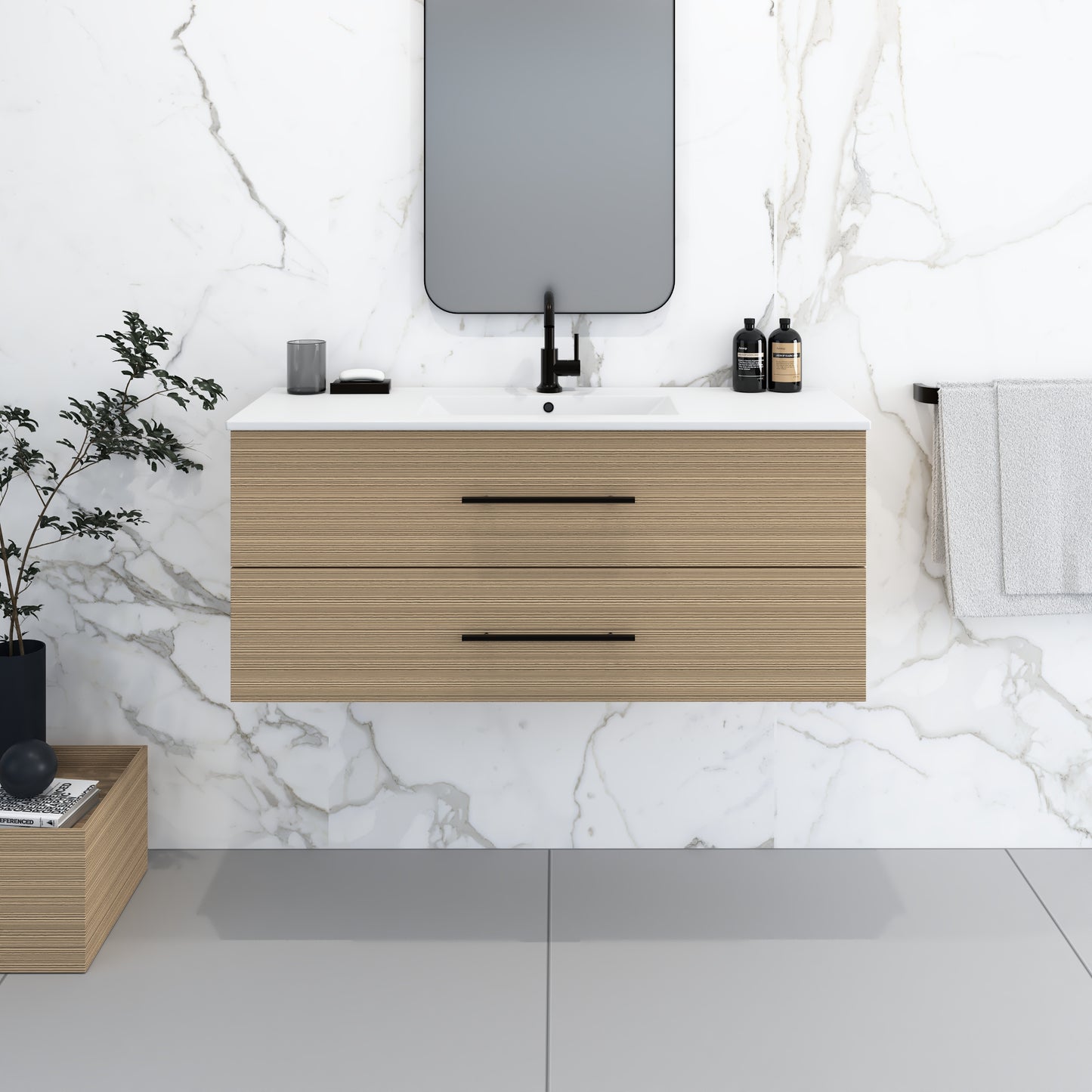 Napa 48" Bathroom Vanity with integrated counter top