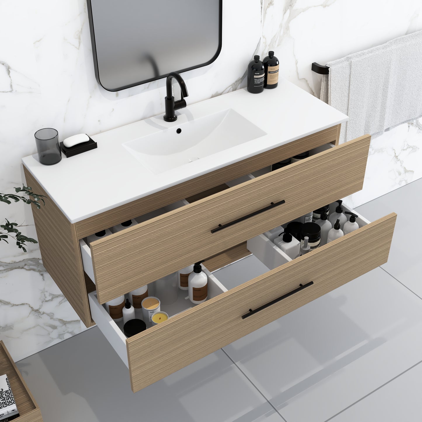 Napa 48" Bathroom Vanity with integrated counter top
