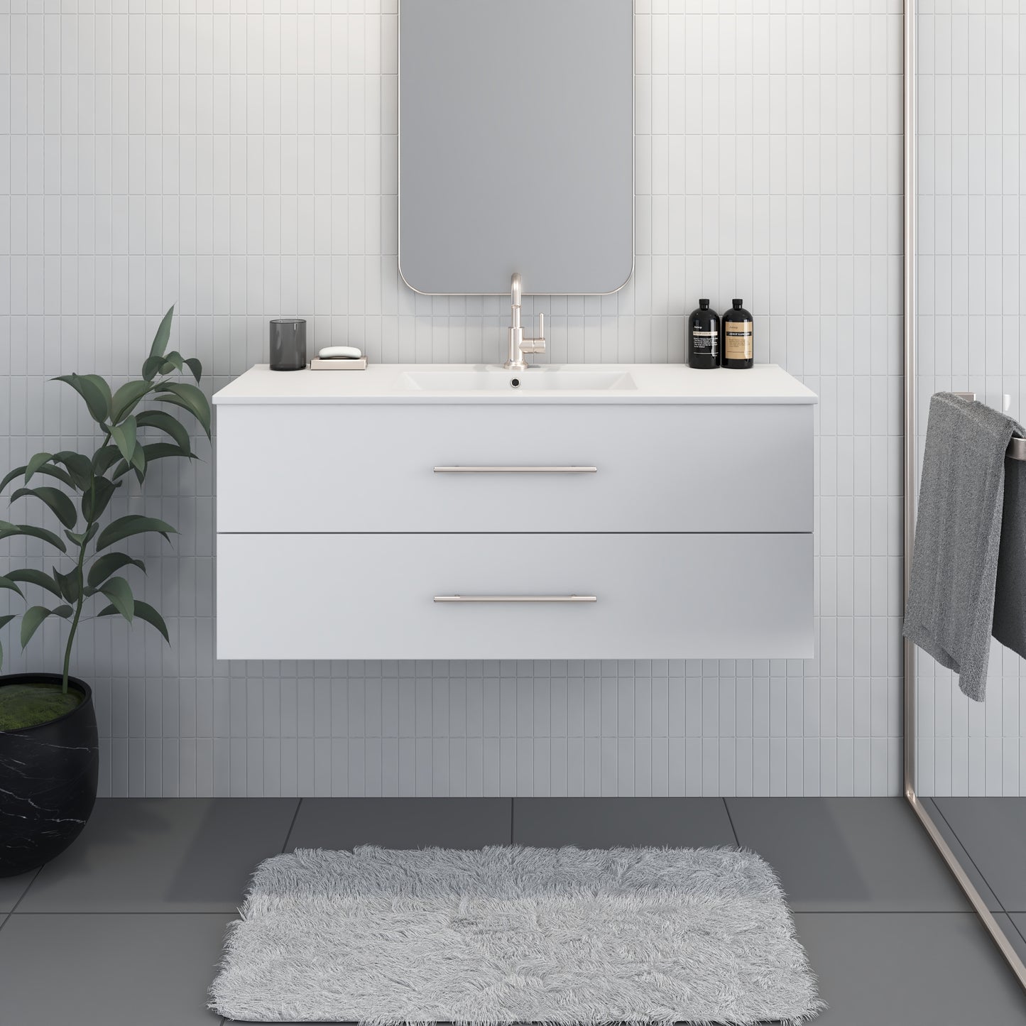 Napa 48" Bathroom Vanity with integrated counter top
