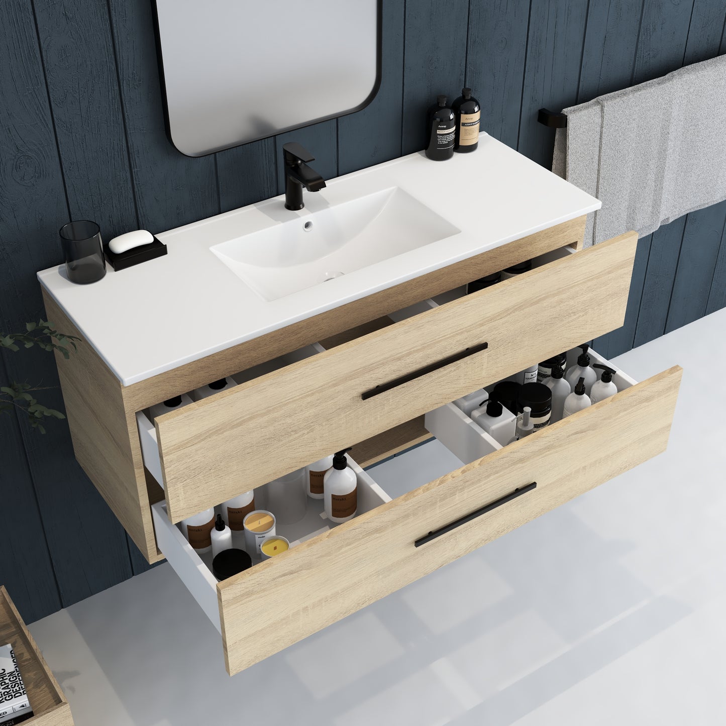Napa 48" Bathroom Vanity with integrated counter top