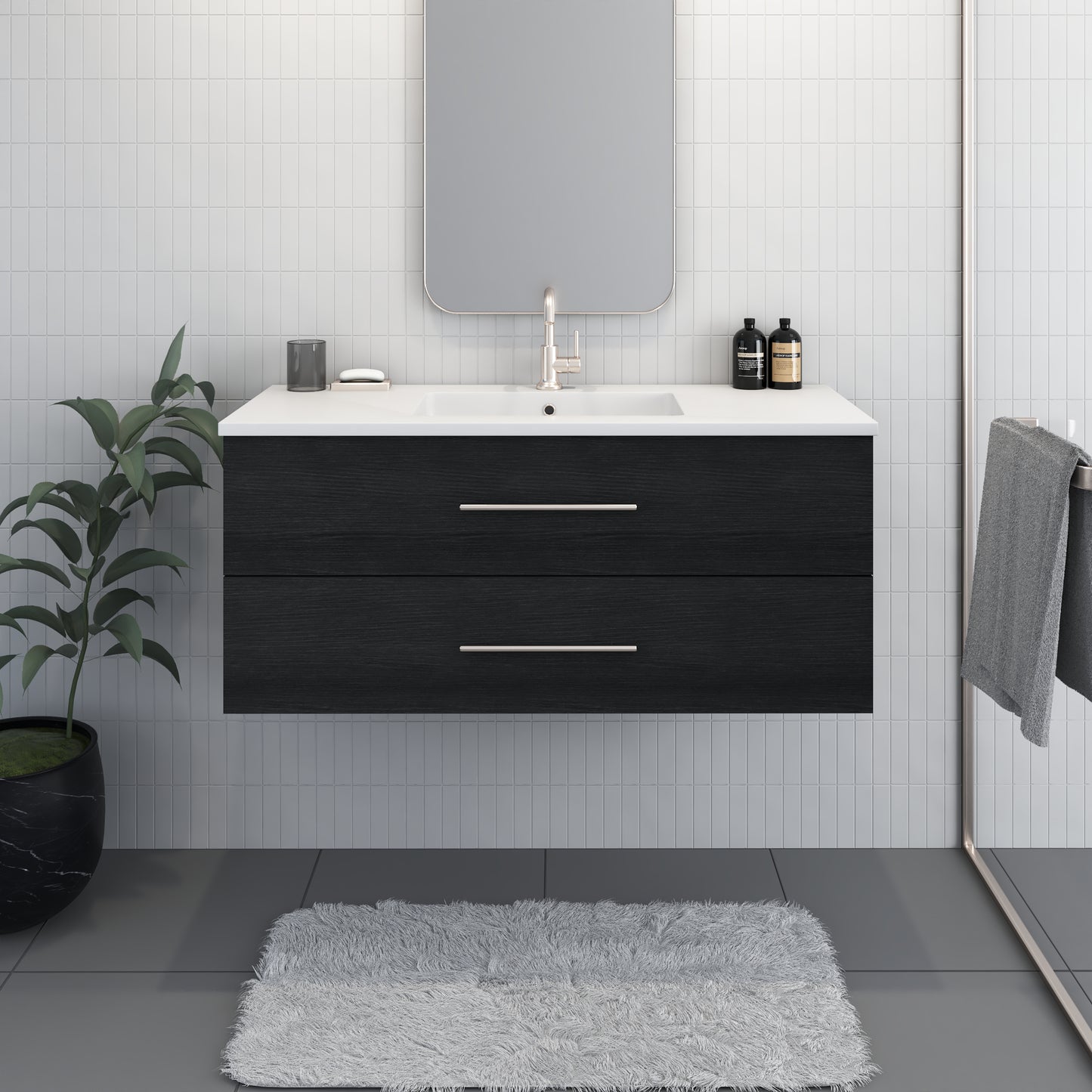 Napa 48" Bathroom Vanity with integrated counter top
