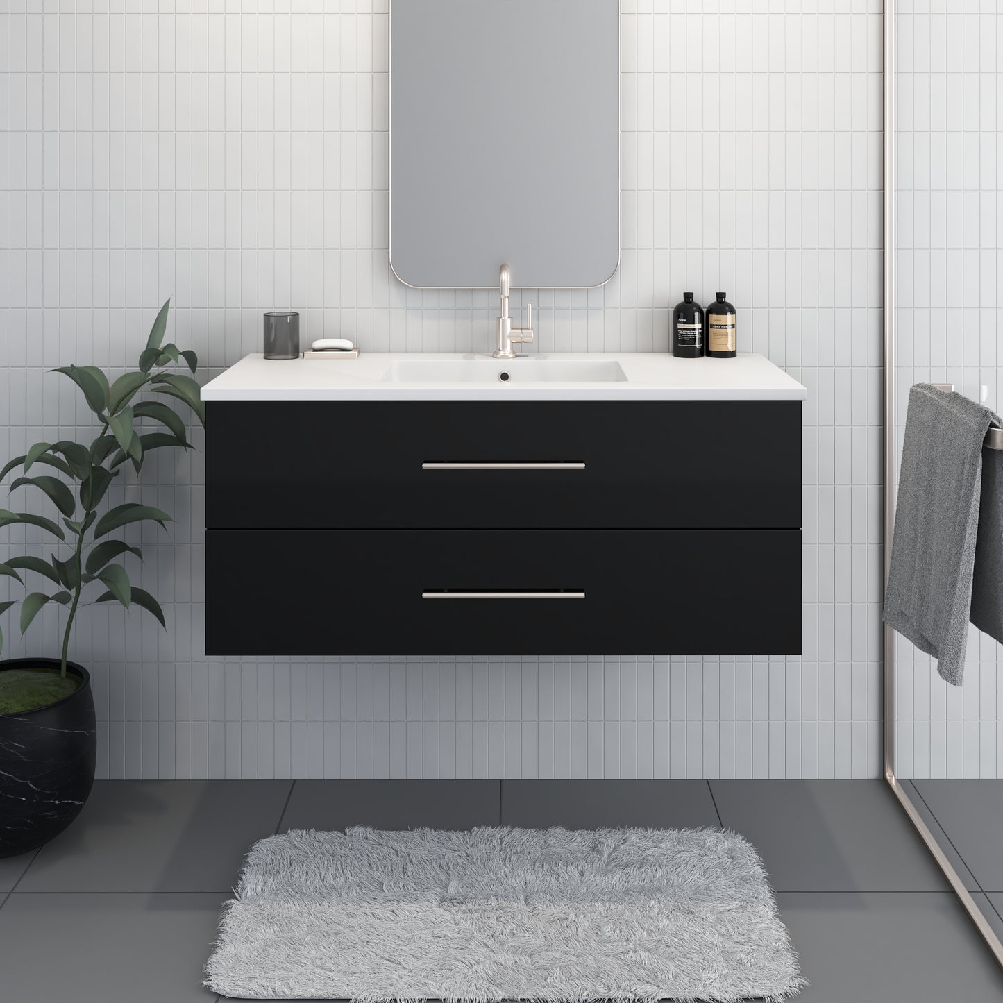 Napa 48" Bathroom Vanity with integrated counter top