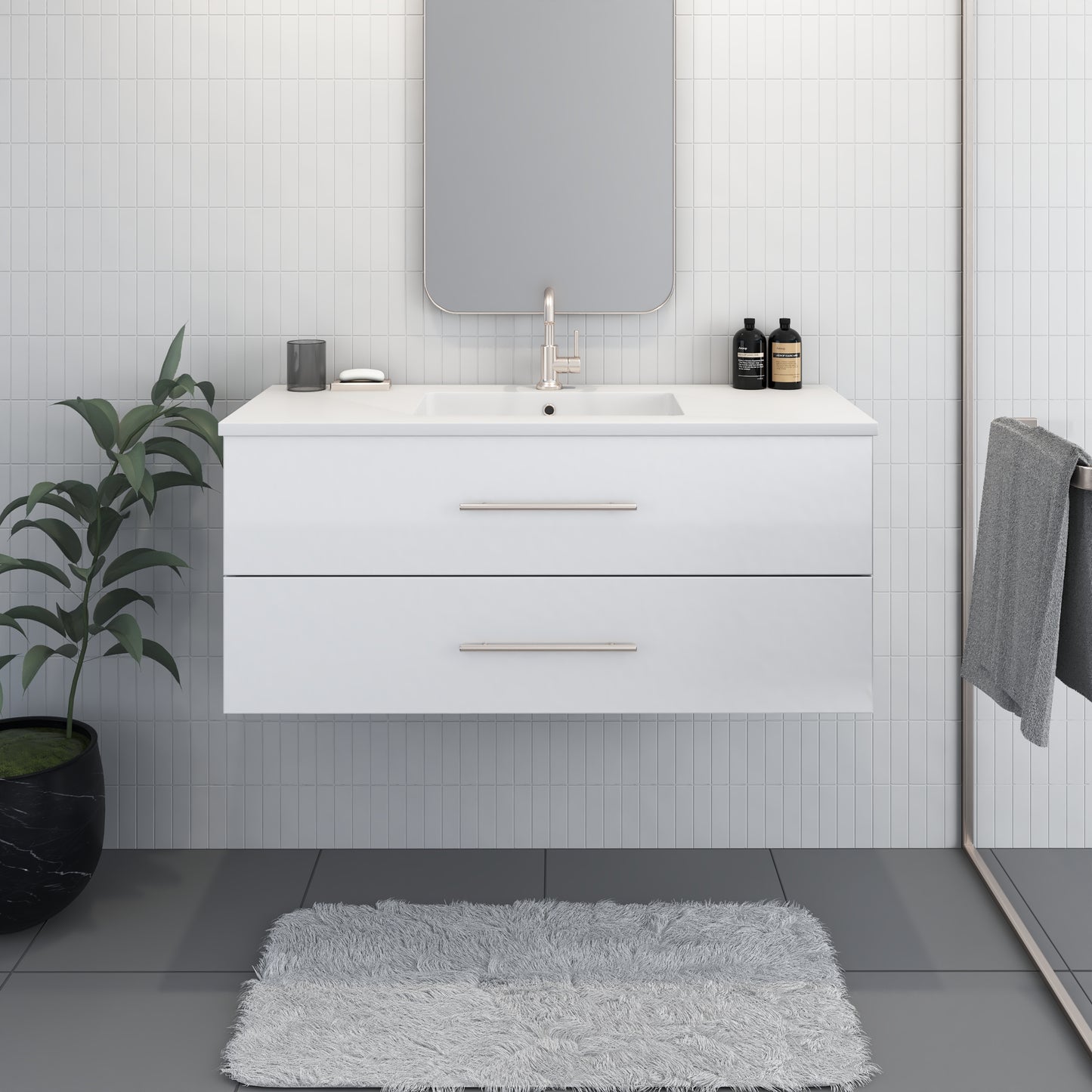 Napa 48" Bathroom Vanity with integrated counter top