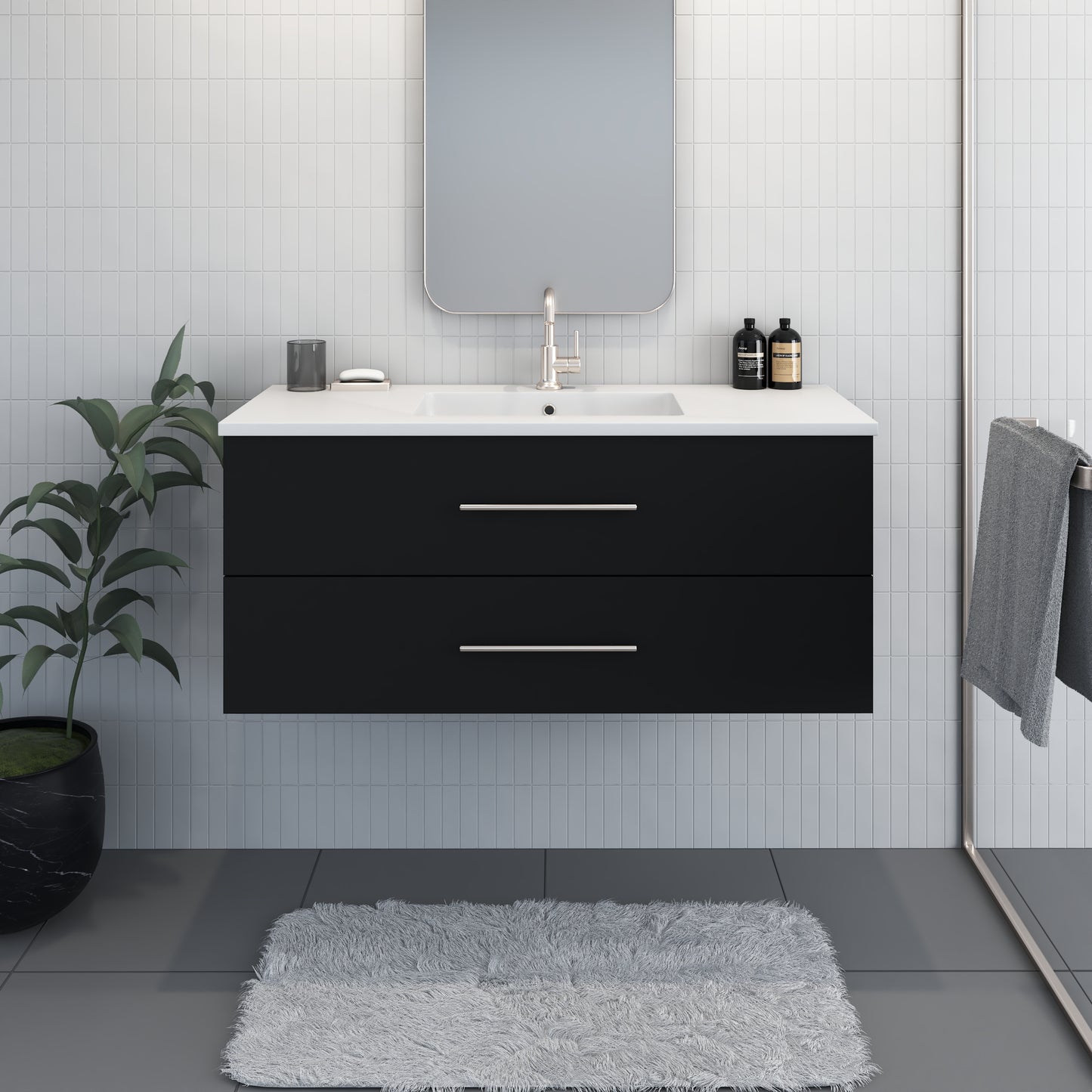 Napa 48" Bathroom Vanity with integrated counter top