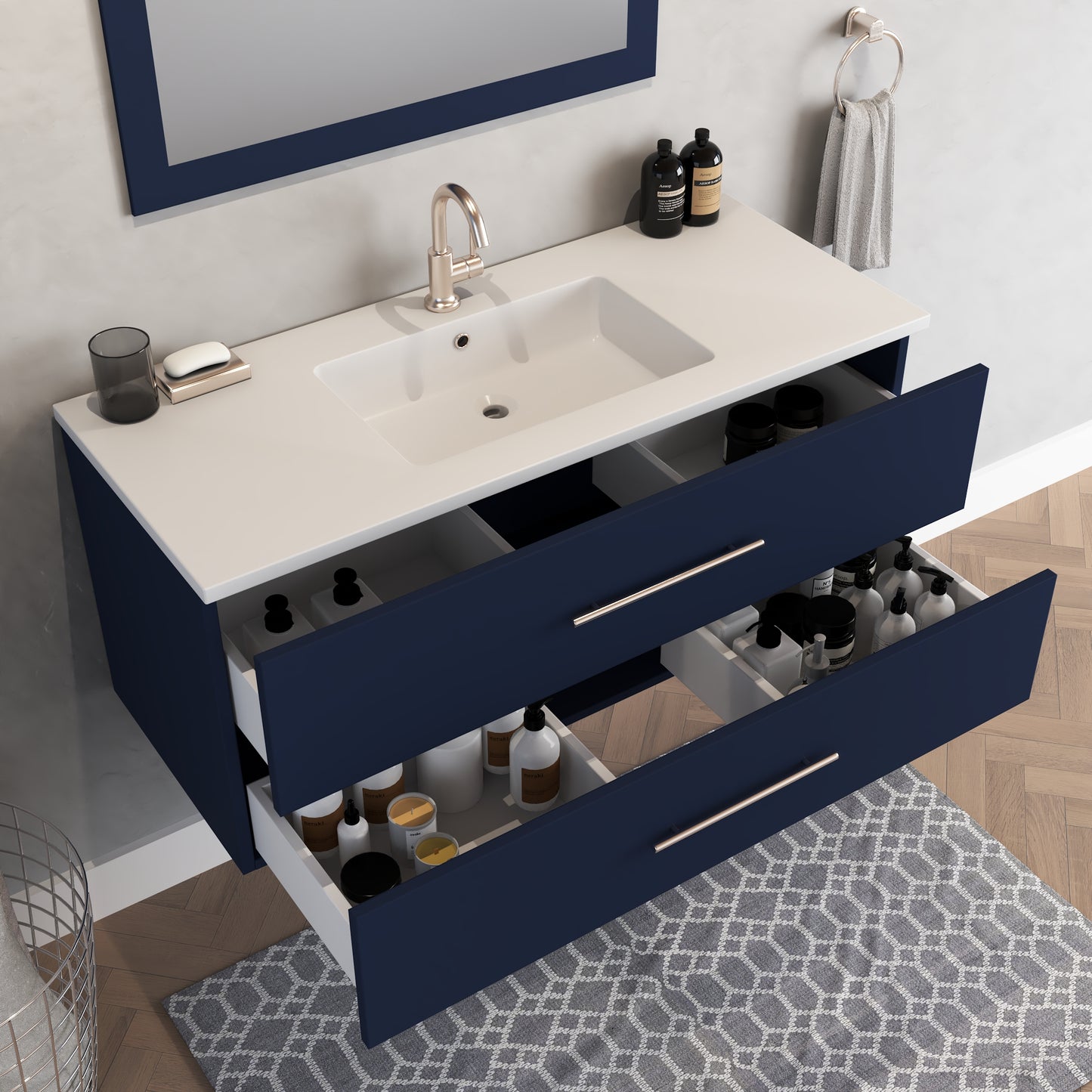 Napa 48" Bathroom Vanity with integrated counter top