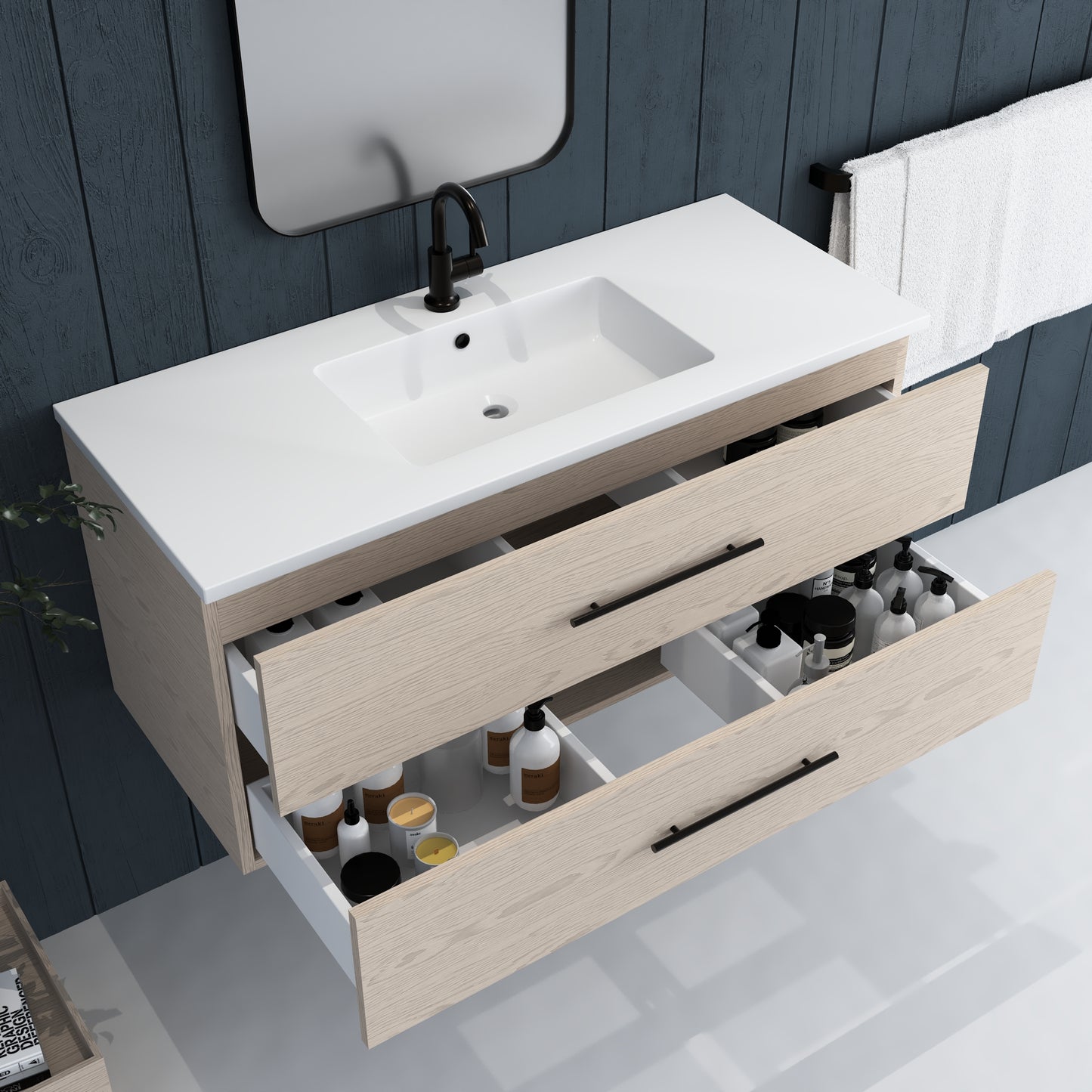 Napa 48" Bathroom Vanity with integrated counter top