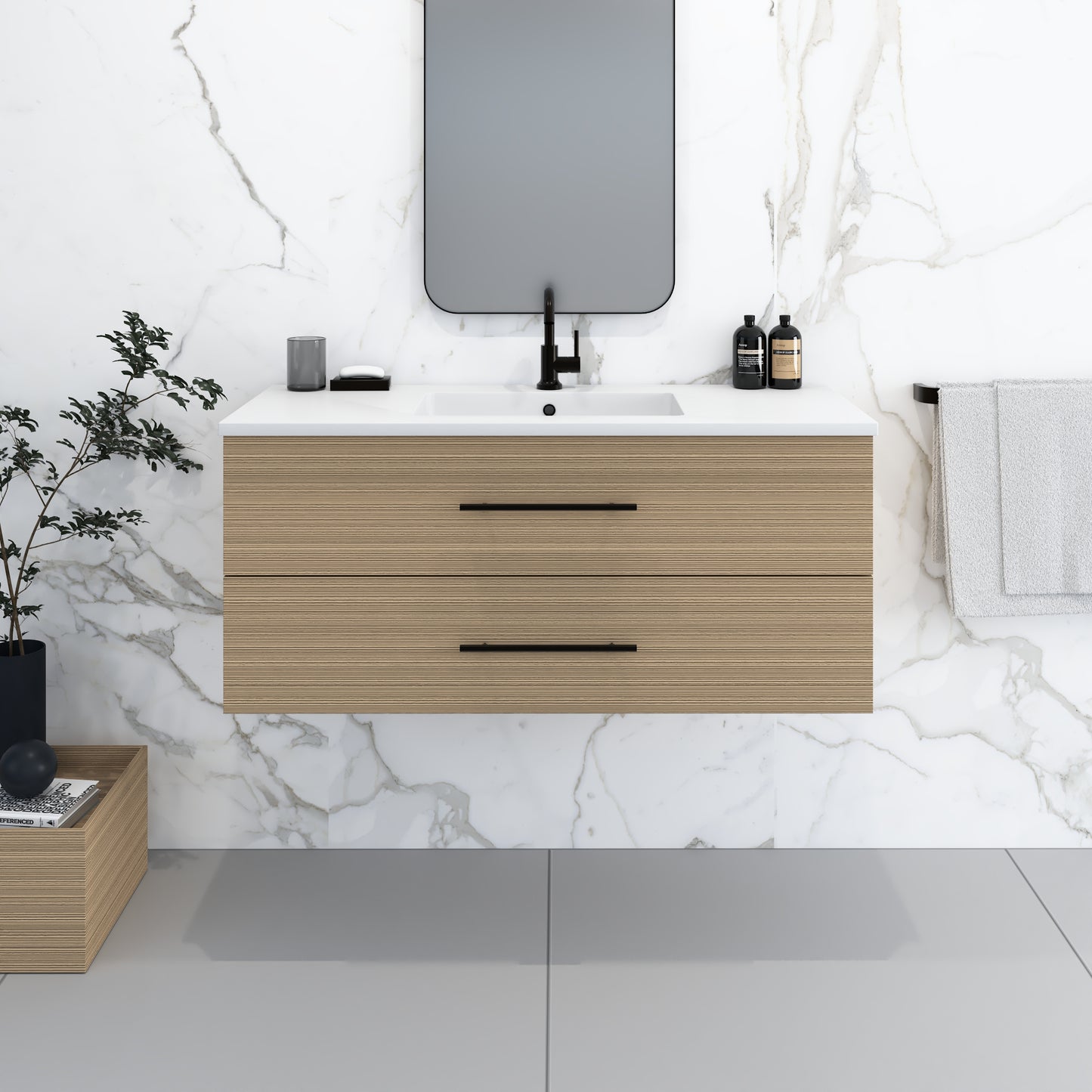 Napa 48" Bathroom Vanity with integrated counter top