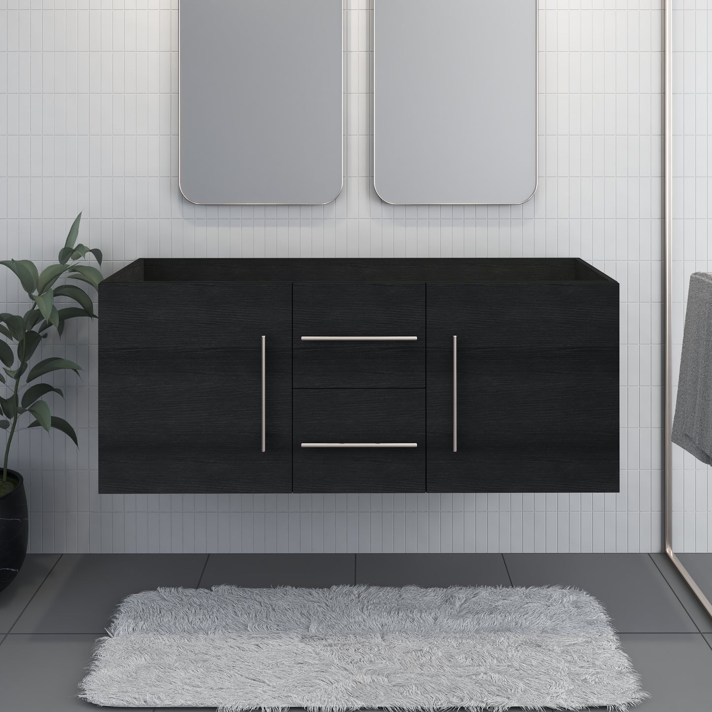 Napa 60" Double Sink Bathroom Vanity Cabinet Only