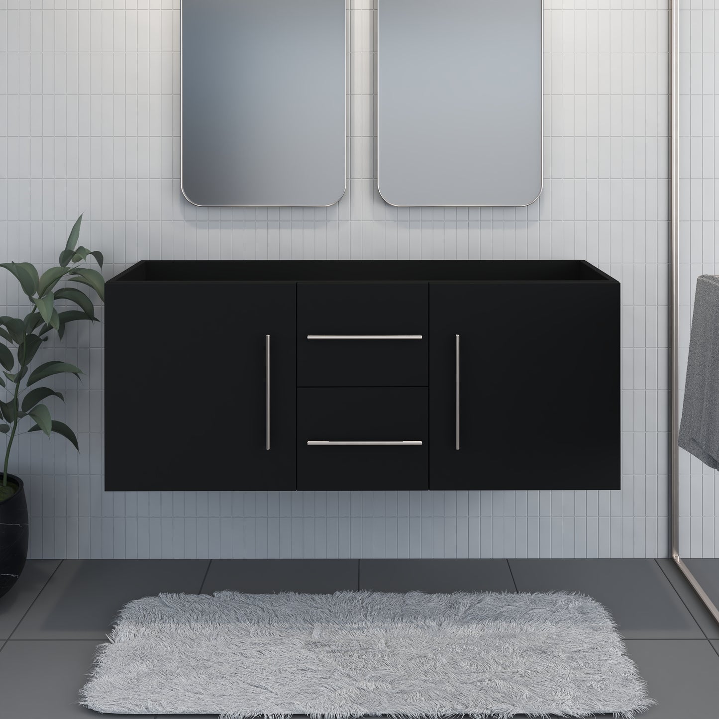 Napa 60" Double Sink Bathroom Vanity Cabinet Only
