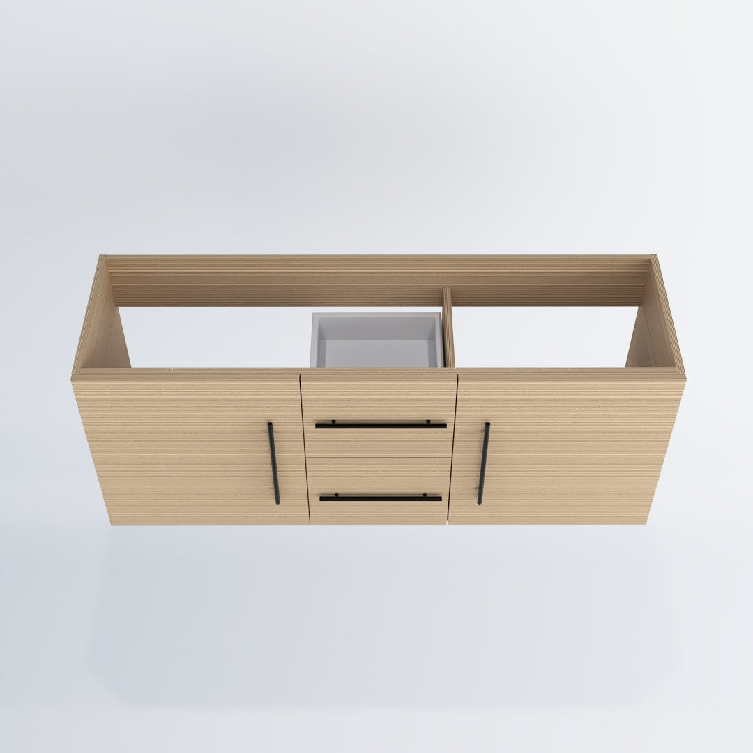 Napa 60" Double Sink Bathroom Vanity Cabinet Only