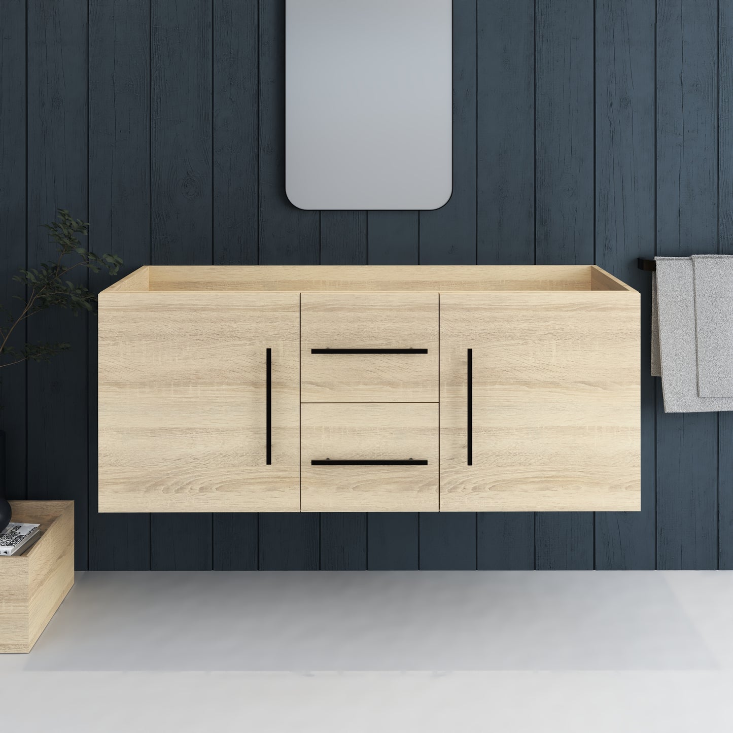 Napa 60" Double Sink Bathroom Vanity Cabinet Only