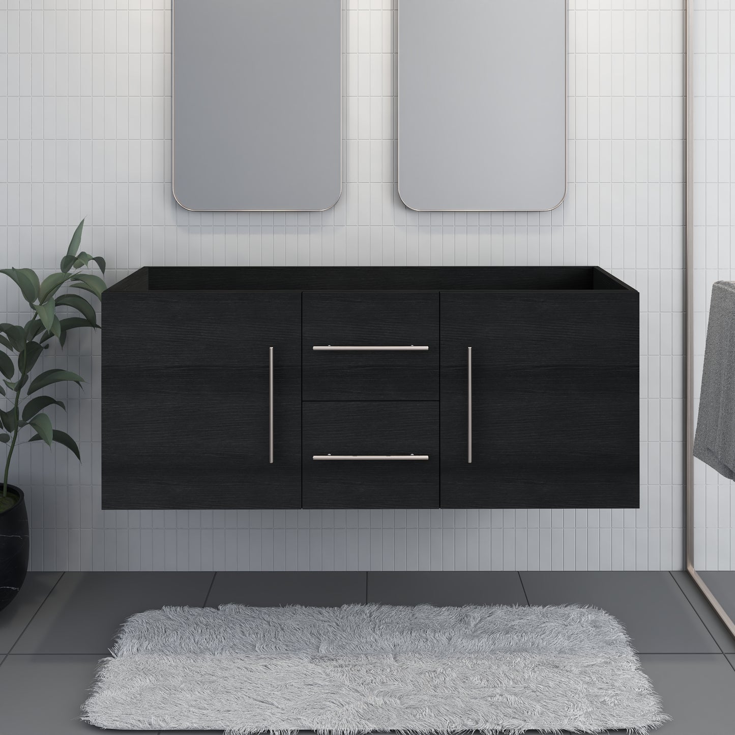 Napa 60" Double Sink Bathroom Vanity Cabinet Only