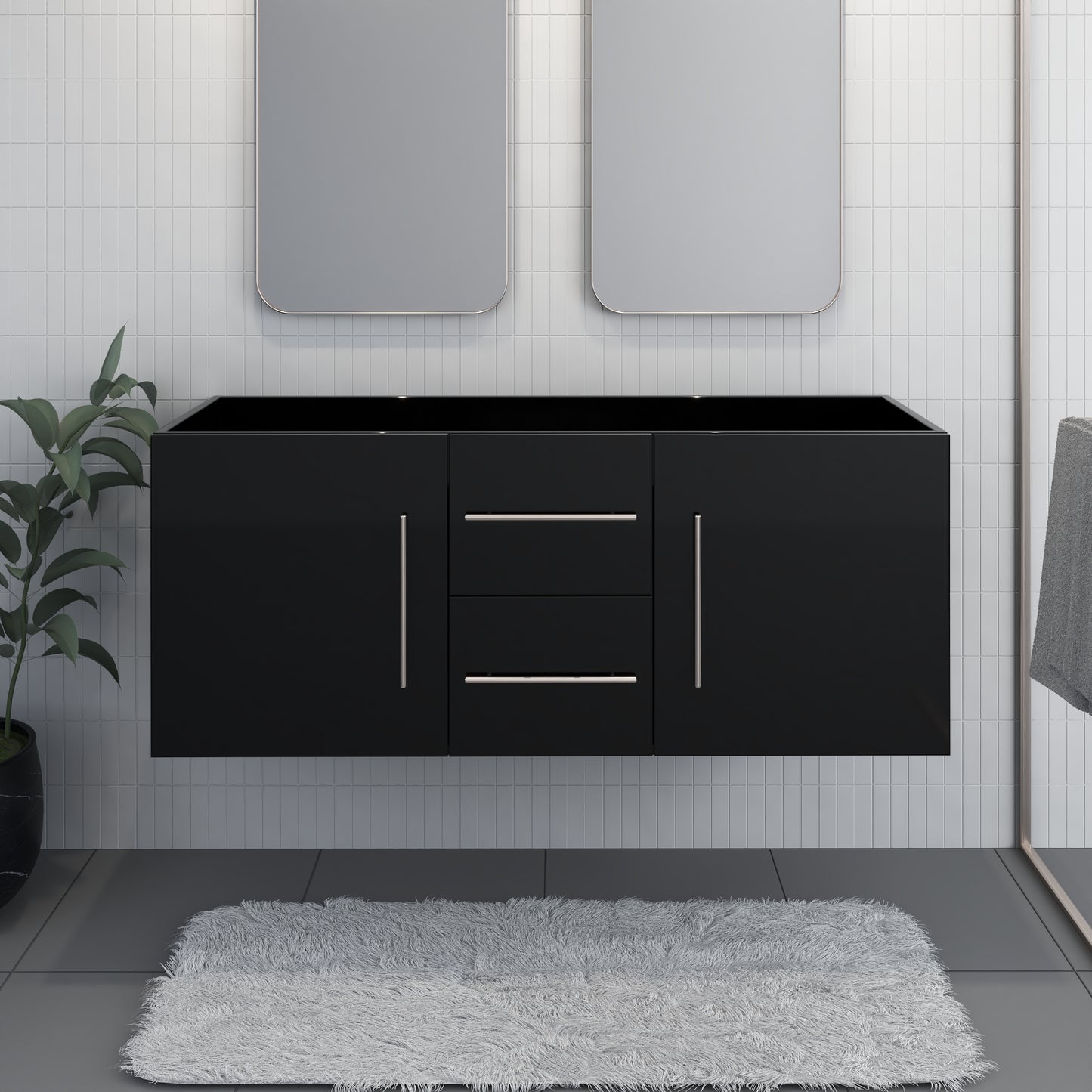 Napa 60" Double Sink Bathroom Vanity Cabinet Only