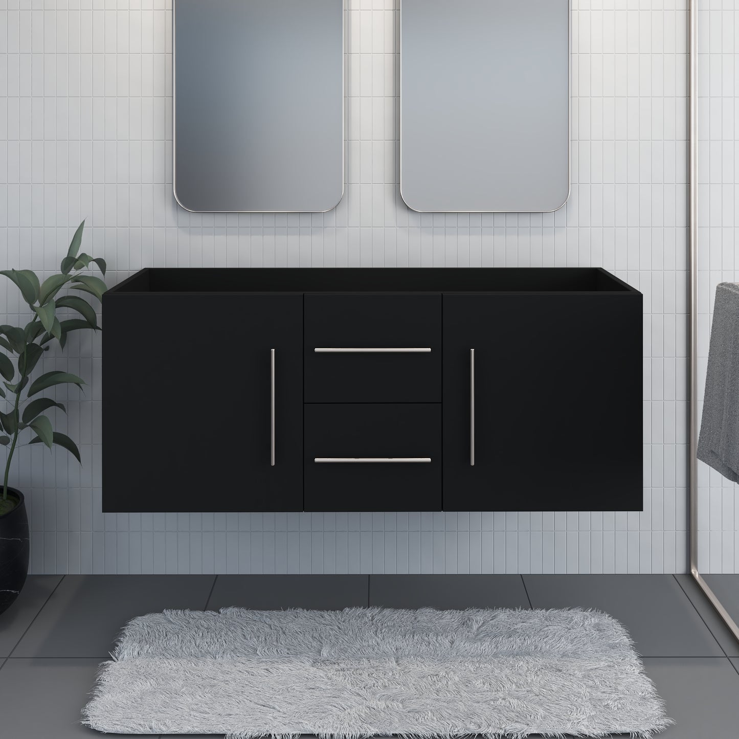 Napa 60" Double Sink Bathroom Vanity Cabinet Only
