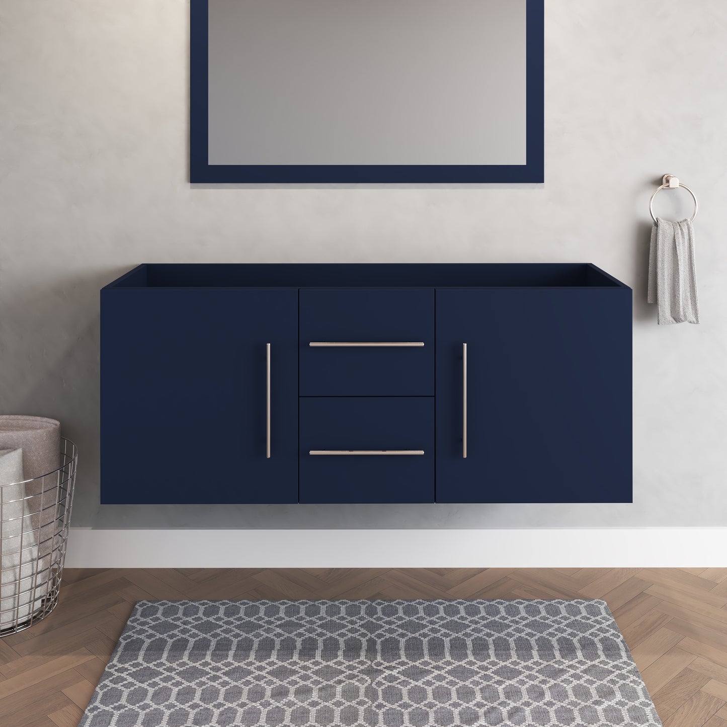 Napa 60" Double Sink Bathroom Vanity Cabinet Only