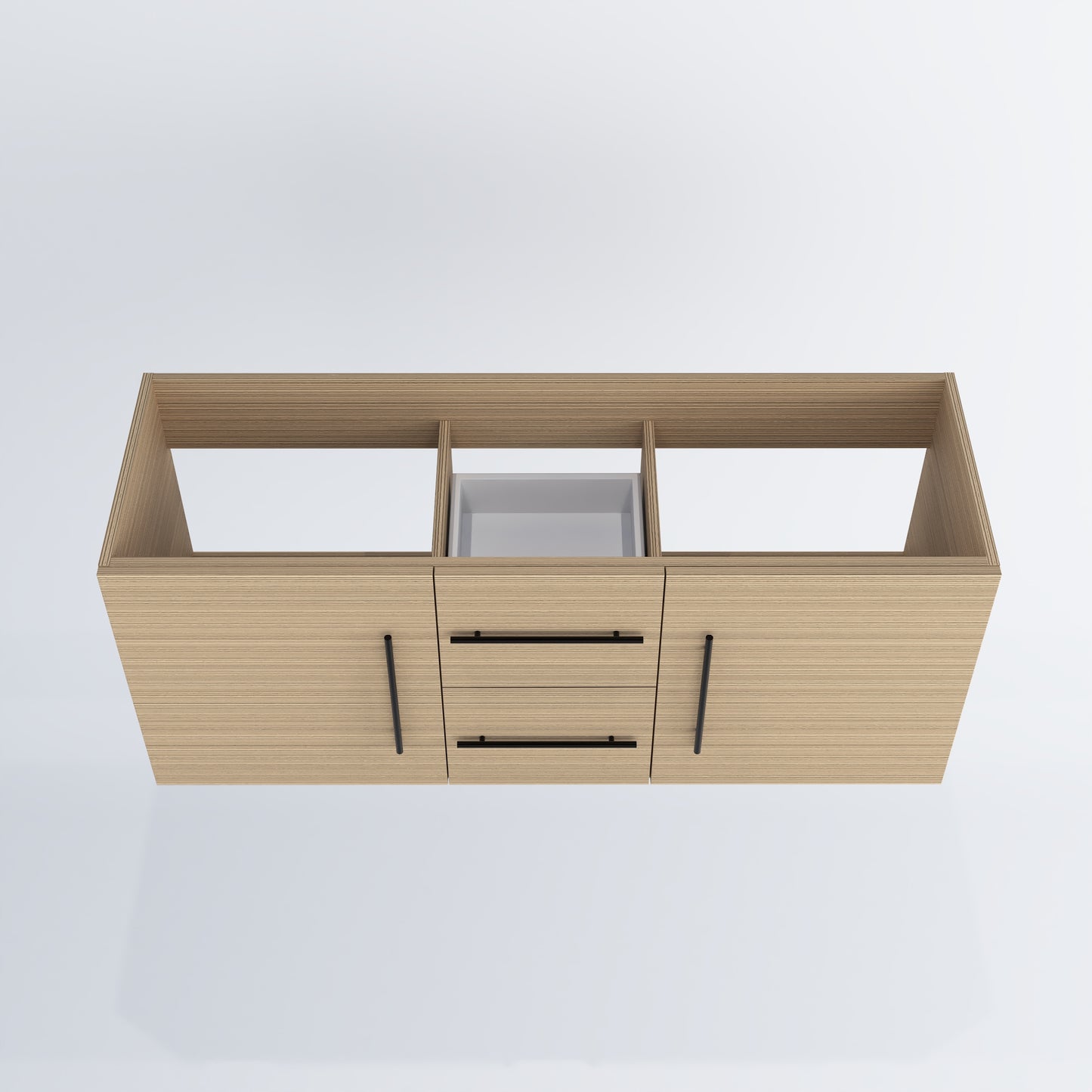 Napa 60" Double Sink Bathroom Vanity Cabinet Only