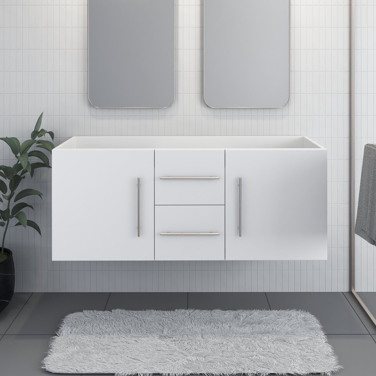 Napa 60" Double Sink Bathroom Vanity Cabinet Only