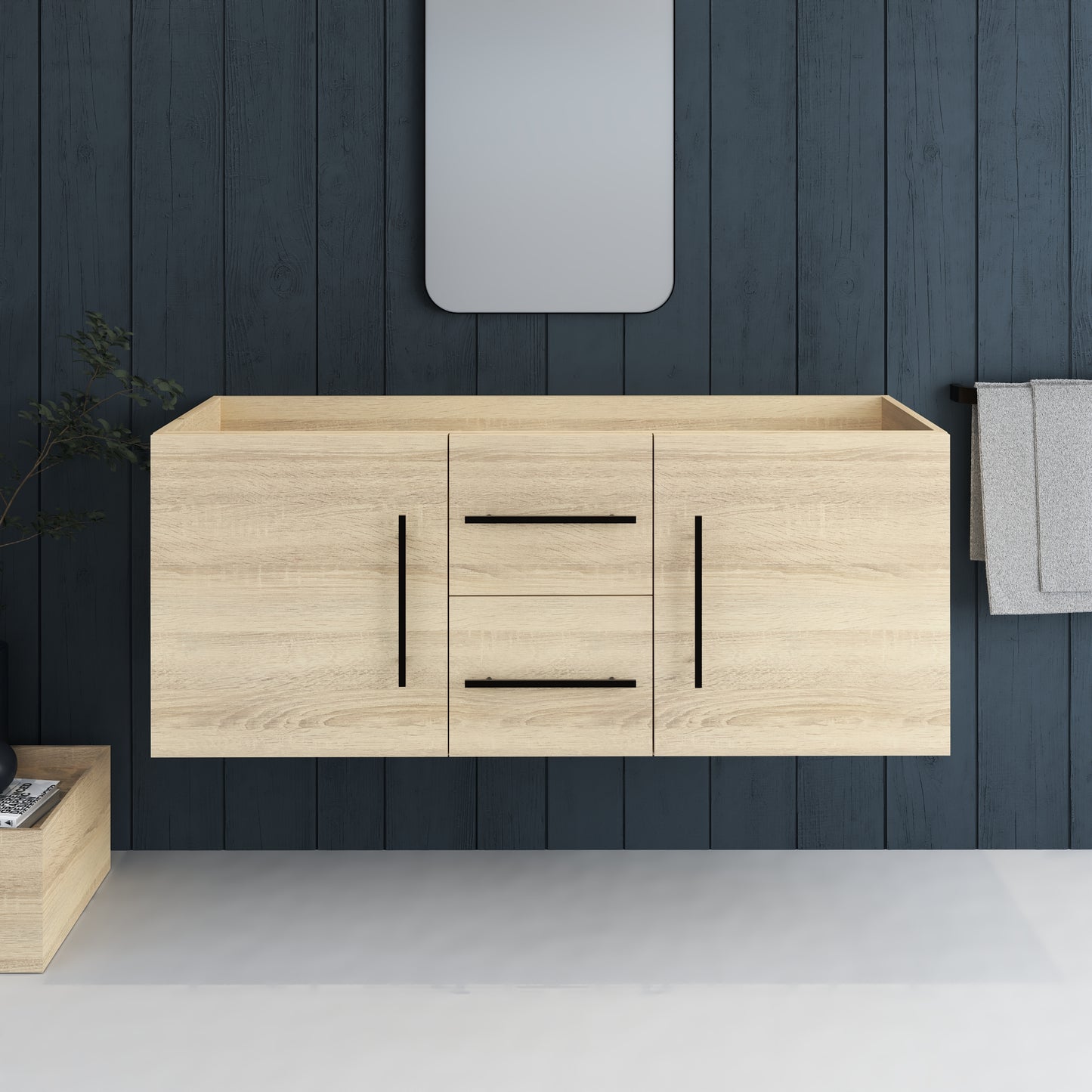 Napa 60" Double Sink Bathroom Vanity Cabinet Only