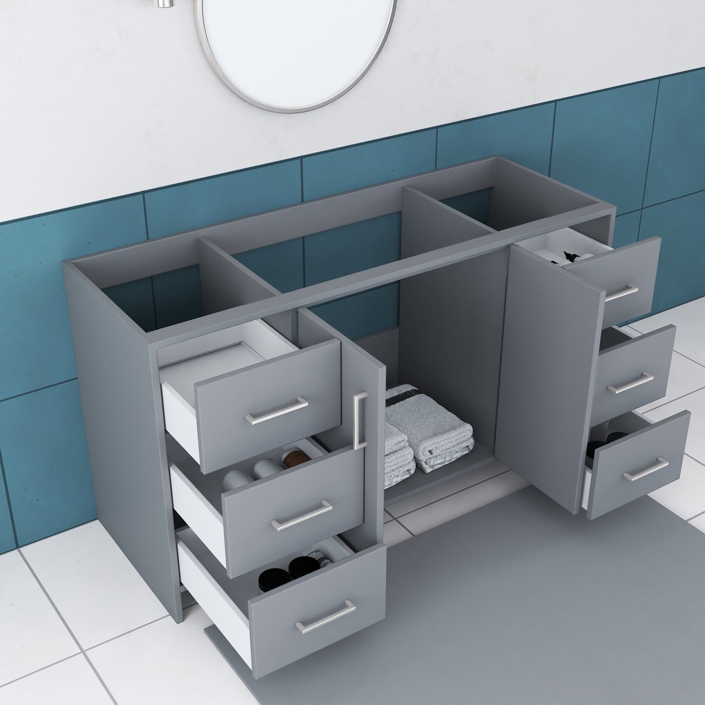 Norway 60" Single Sink Bathroom Vanity Cabinet Only