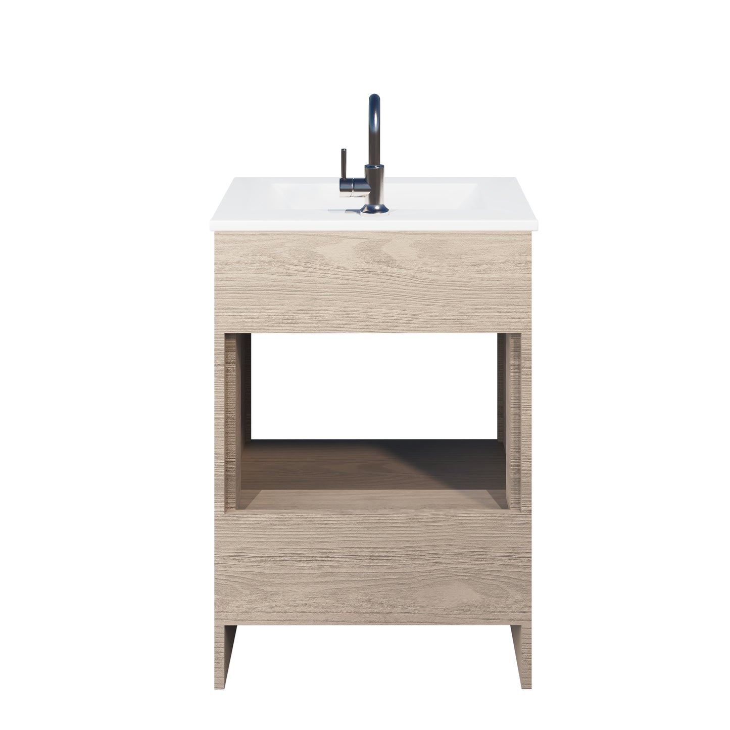 Pacific 24" Bathroom Vanity with Ceramic integrated counter top