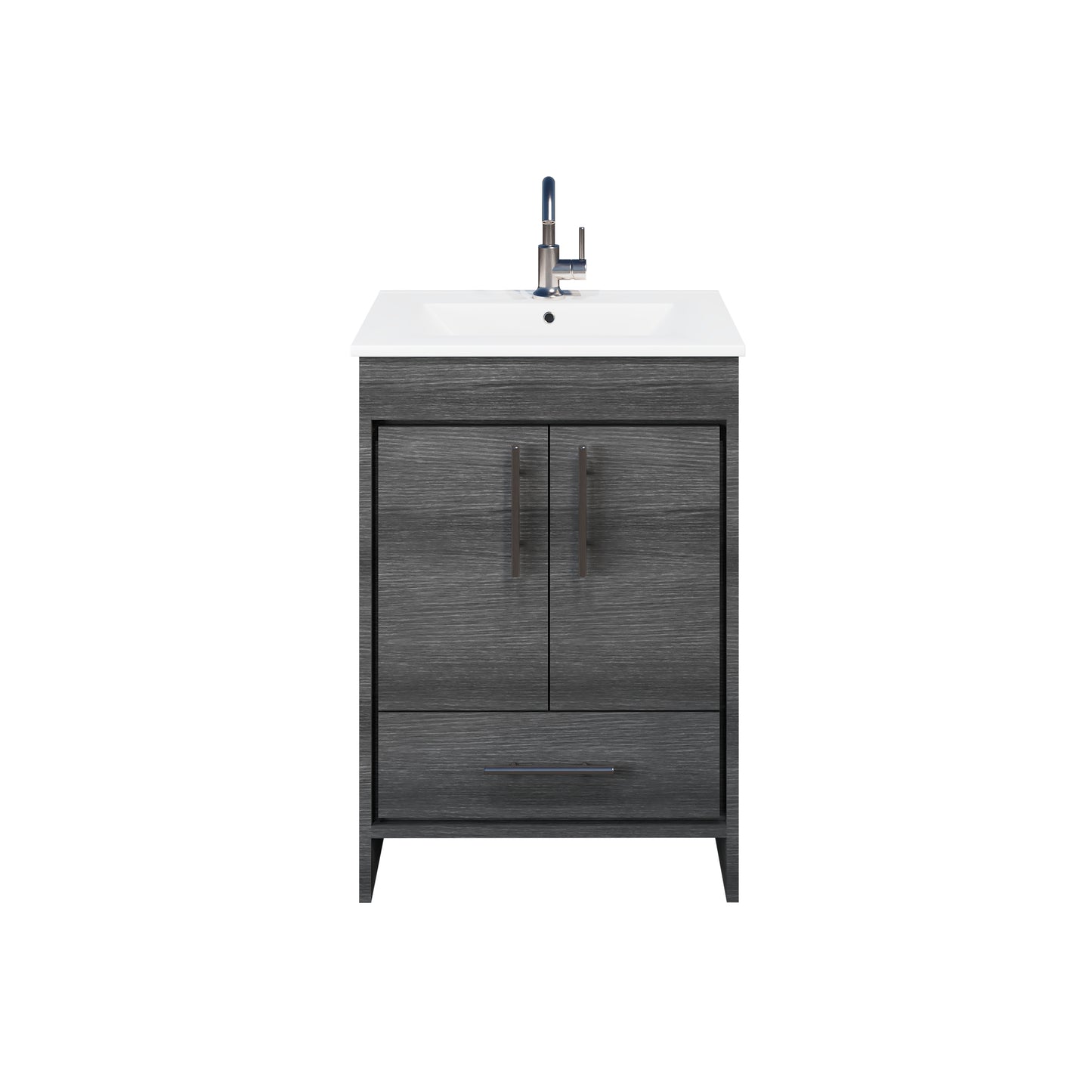 Pacific 24" Bathroom Vanity with Ceramic integrated counter top
